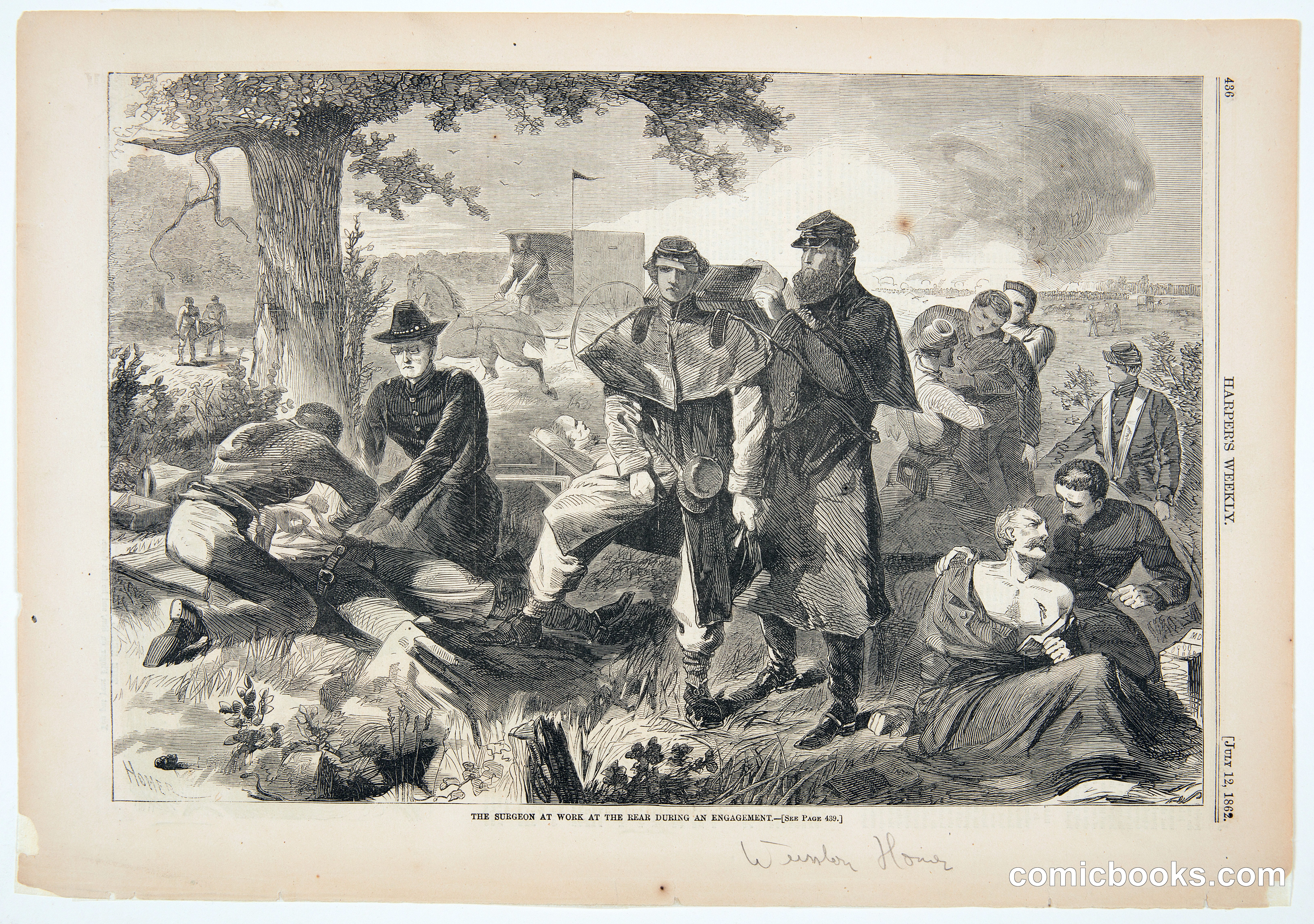 The Surgeon at Work at the Rear During an Engagement