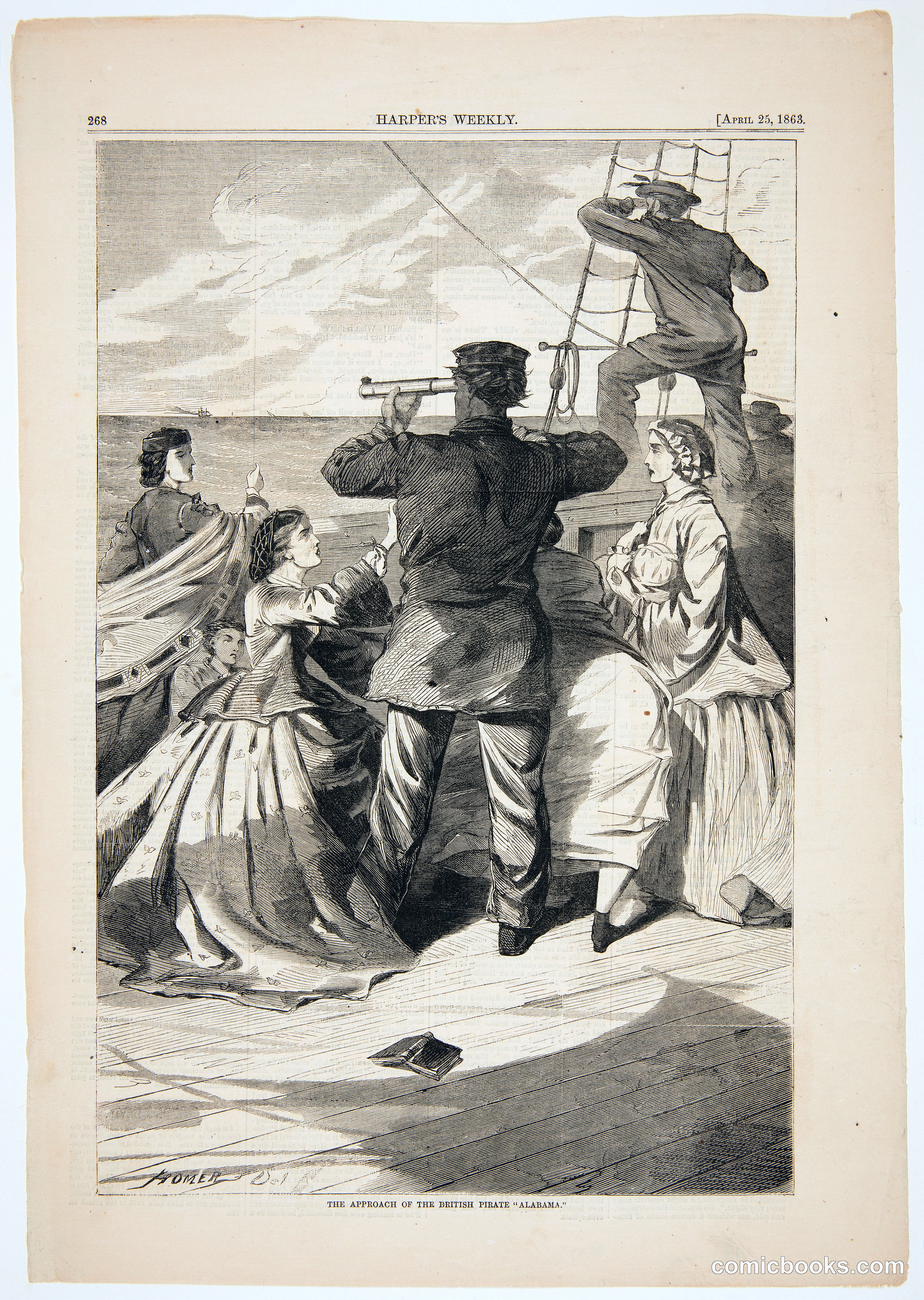 The Approach of the British Pirate "Alabama"