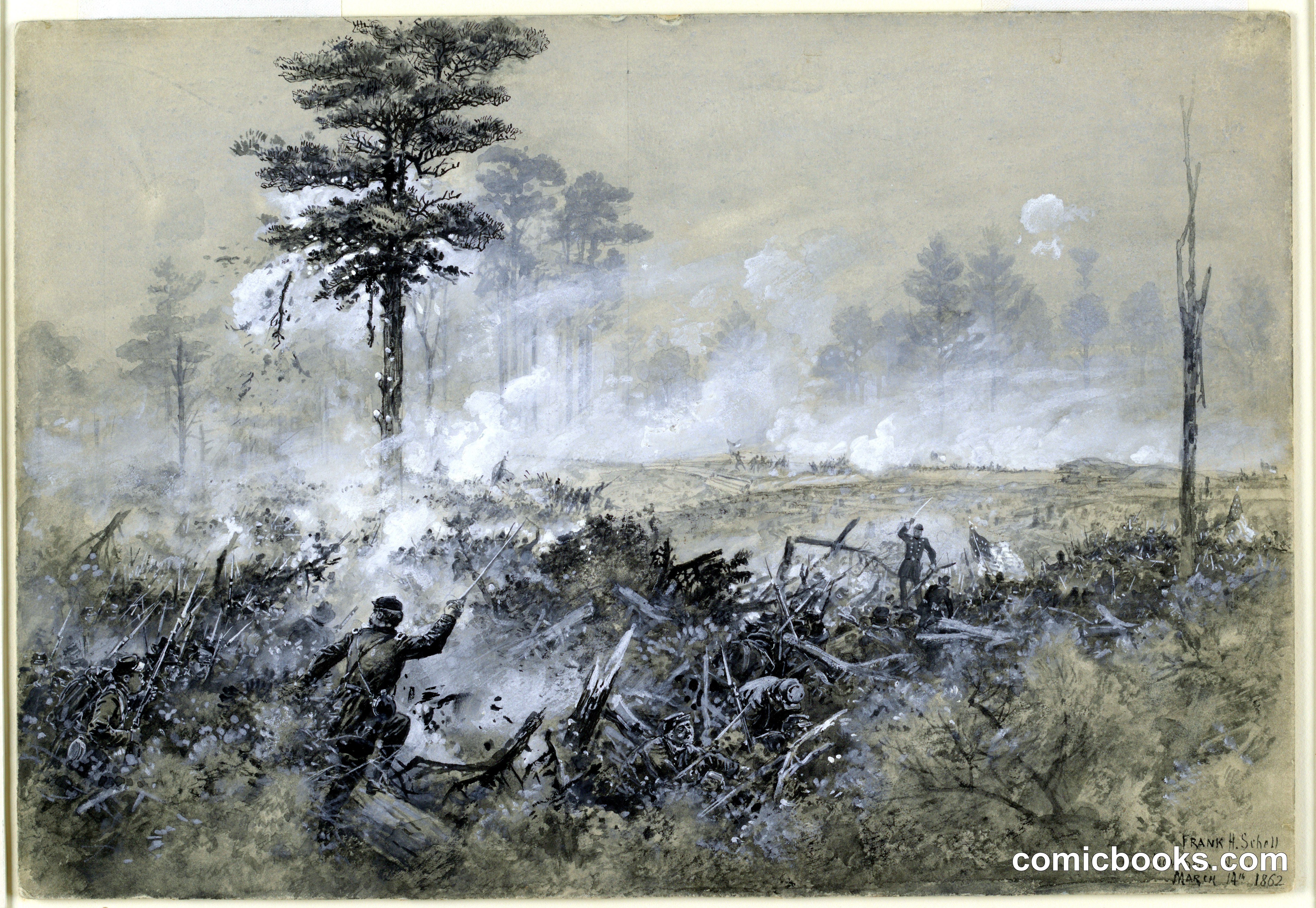Assault of the Union Troops Upon Fort Thompson, Near New Bearne