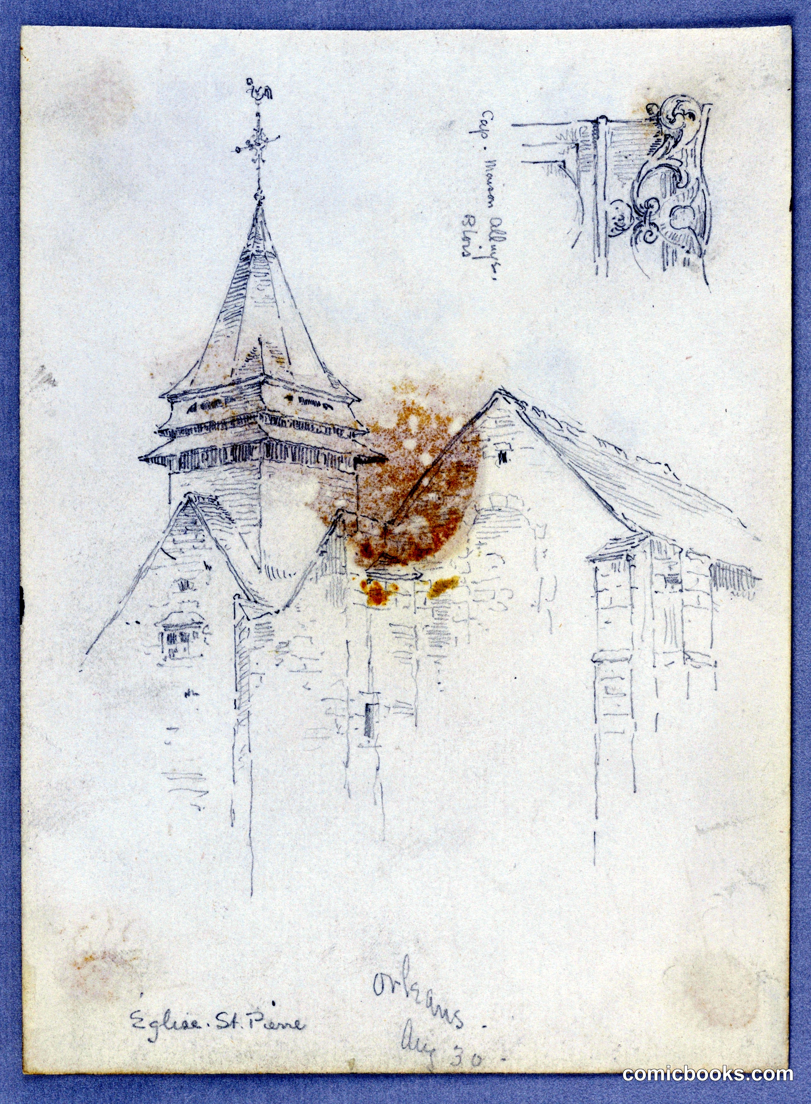 Sketch of Eglise St. Pierre, Orléans
