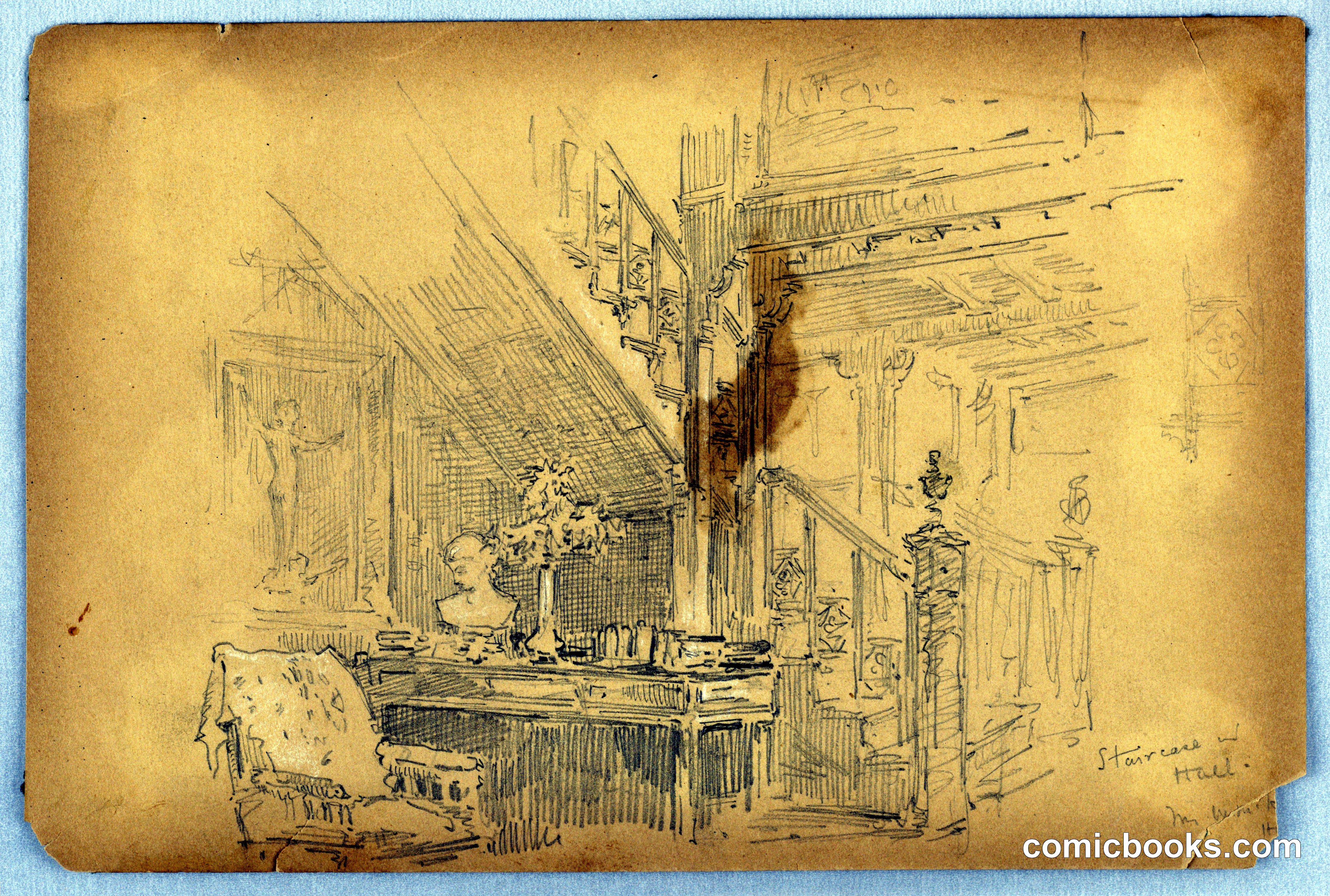 Architectural Sketch: Interior Staircase