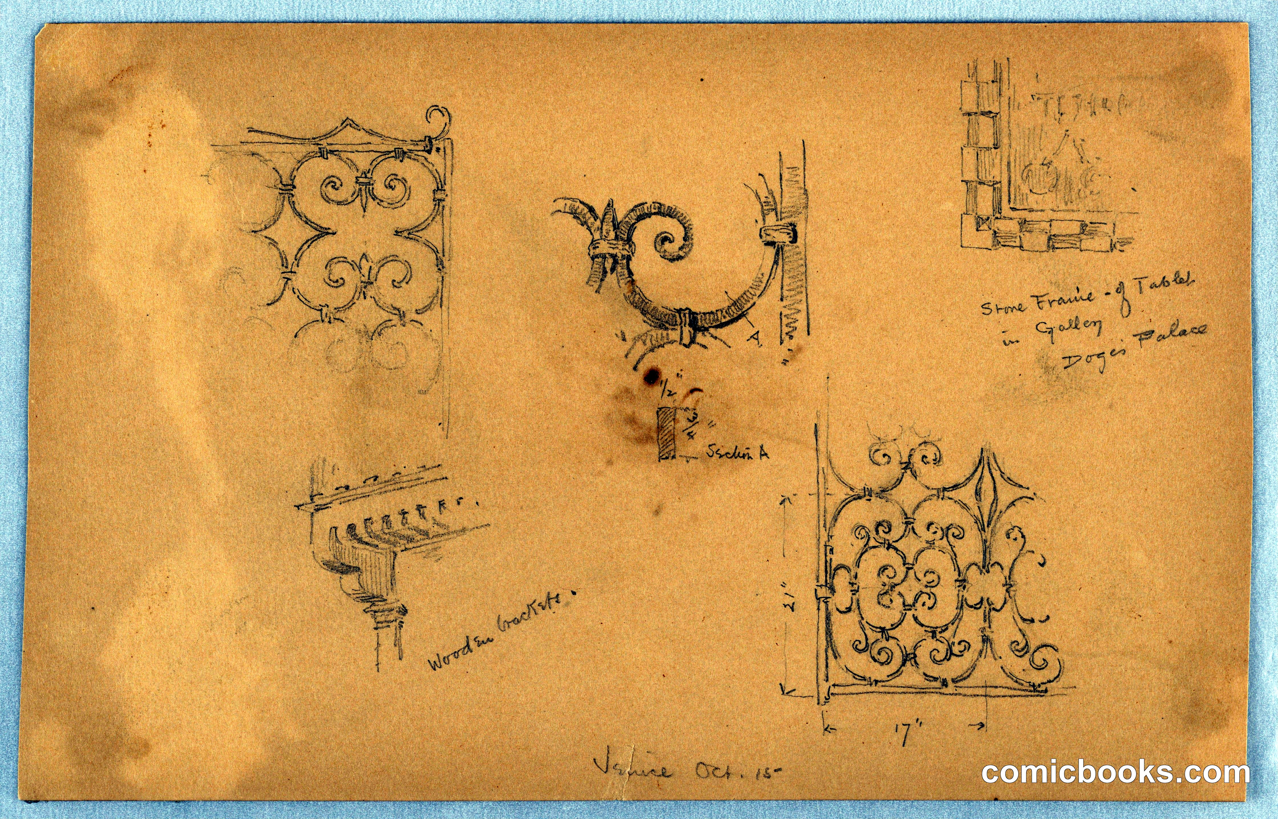 Architectural Details of Stone and Ironwork in Venice