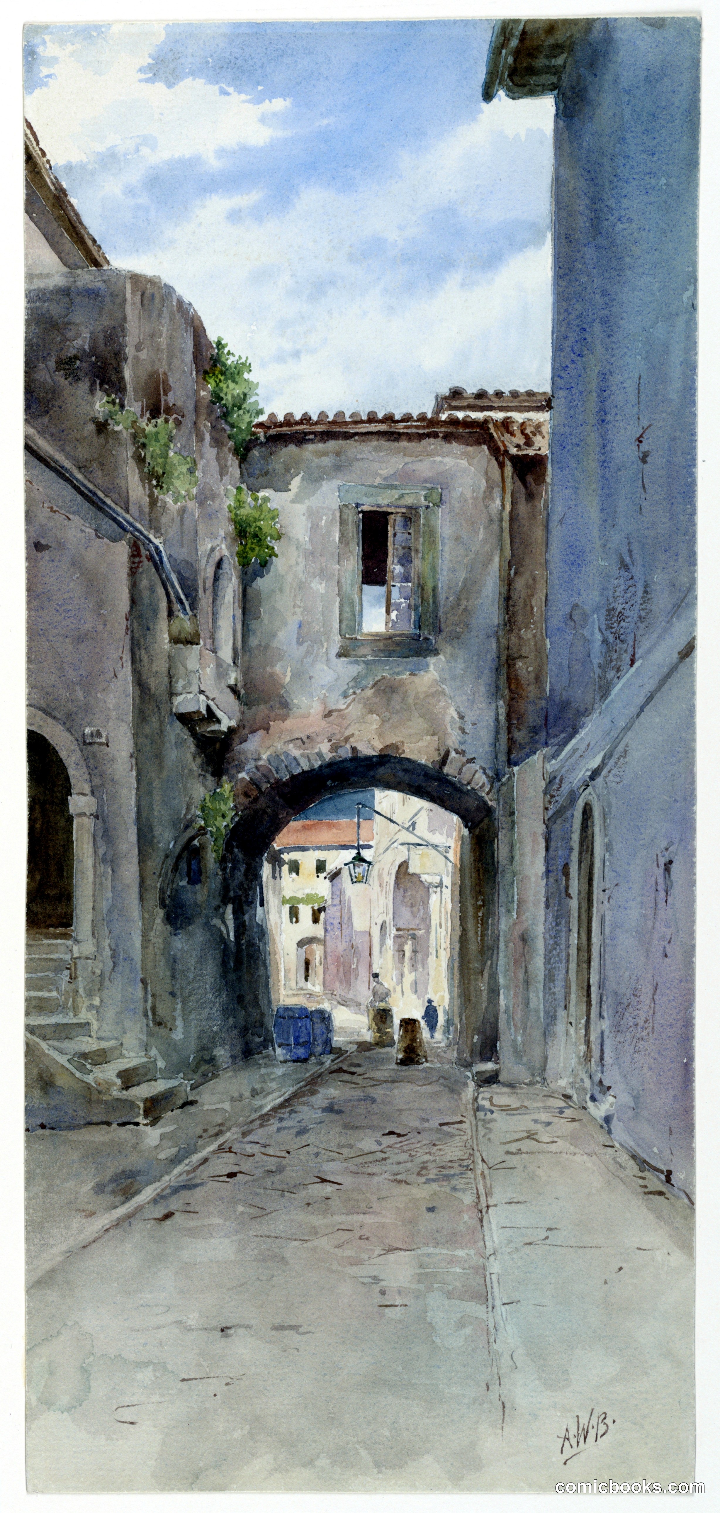 Narrow Street with Houses