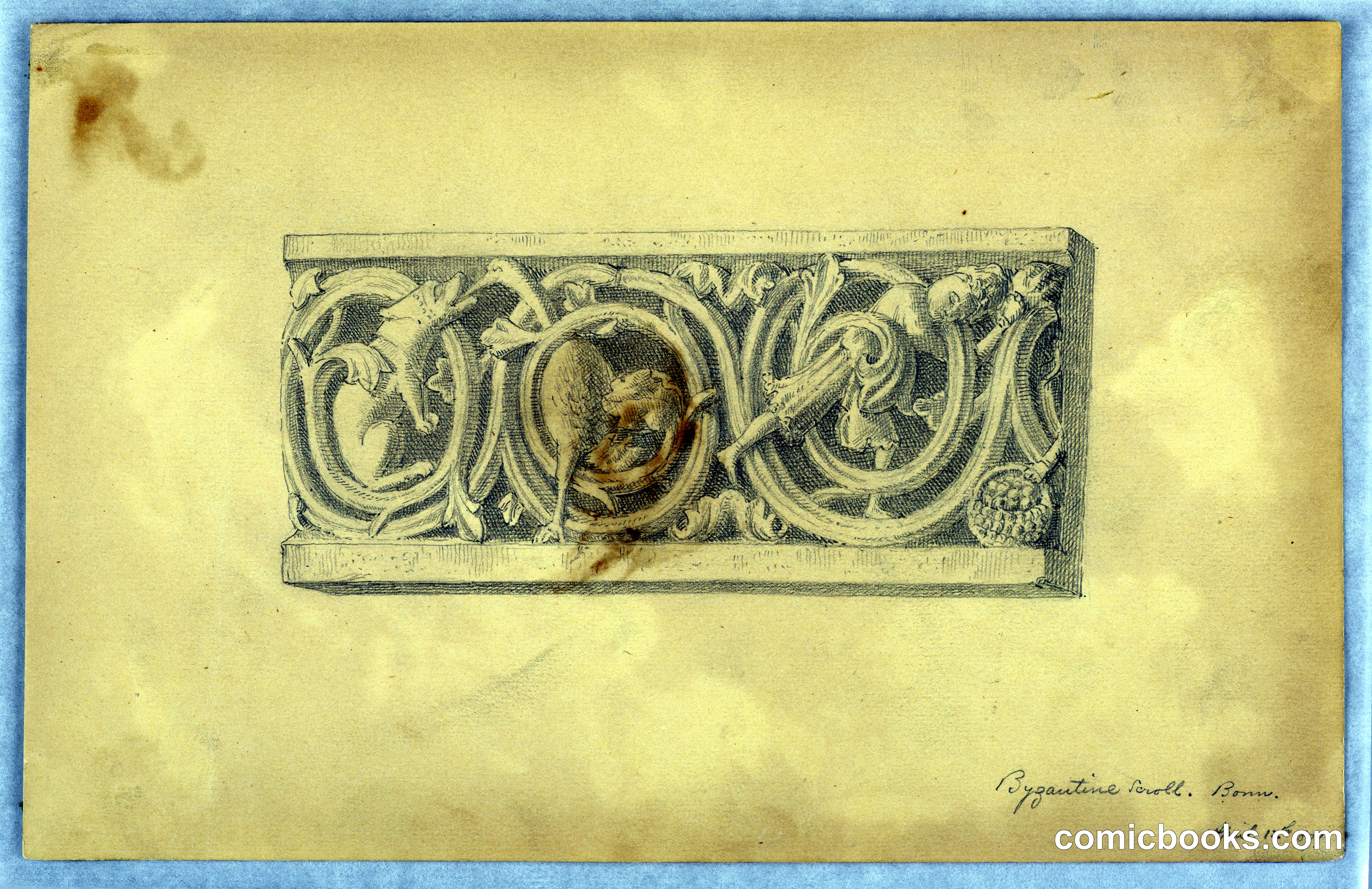 Architectural Ornament Study: Byzantine Scroll