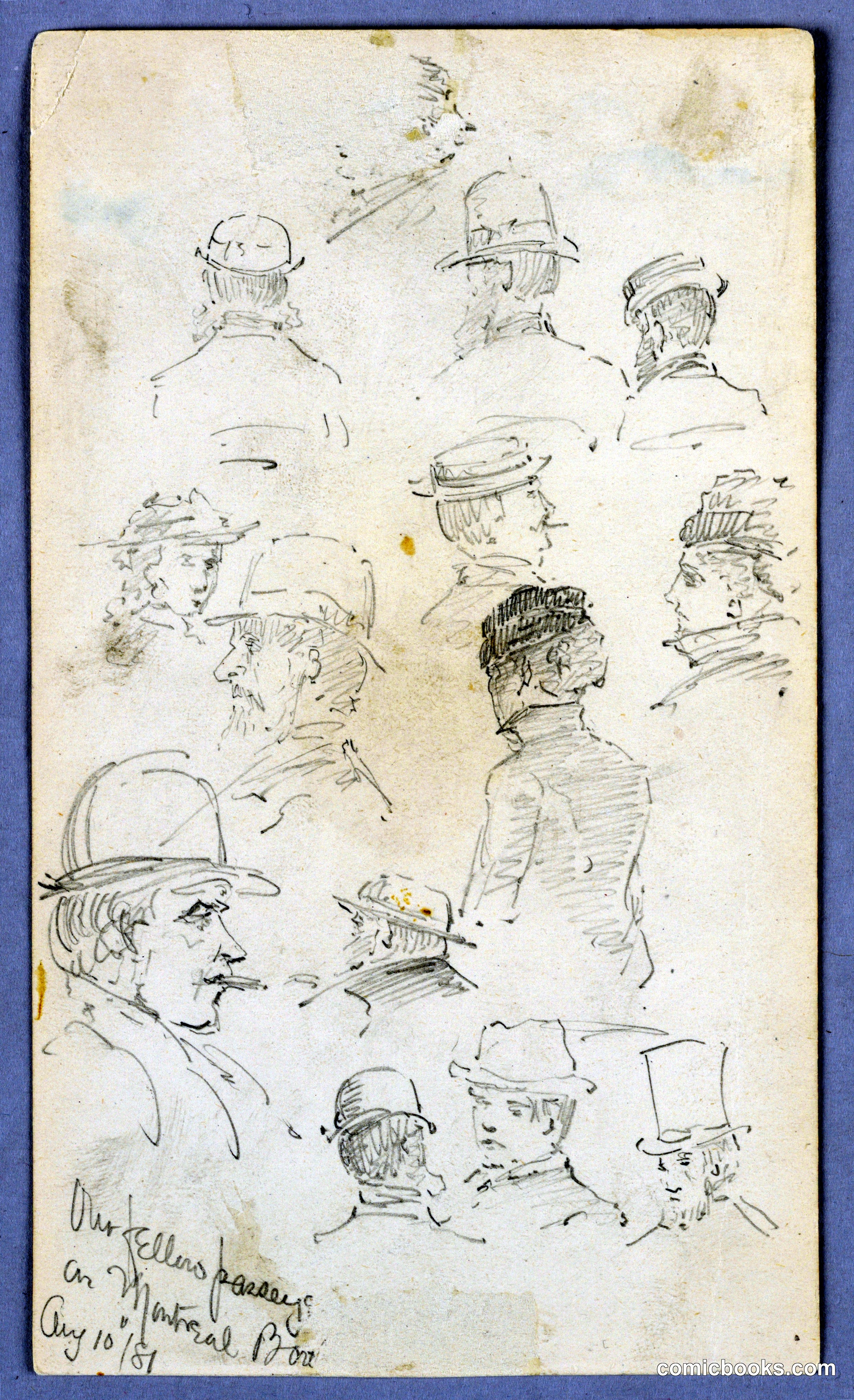 Sketches of People on Montreal Boat