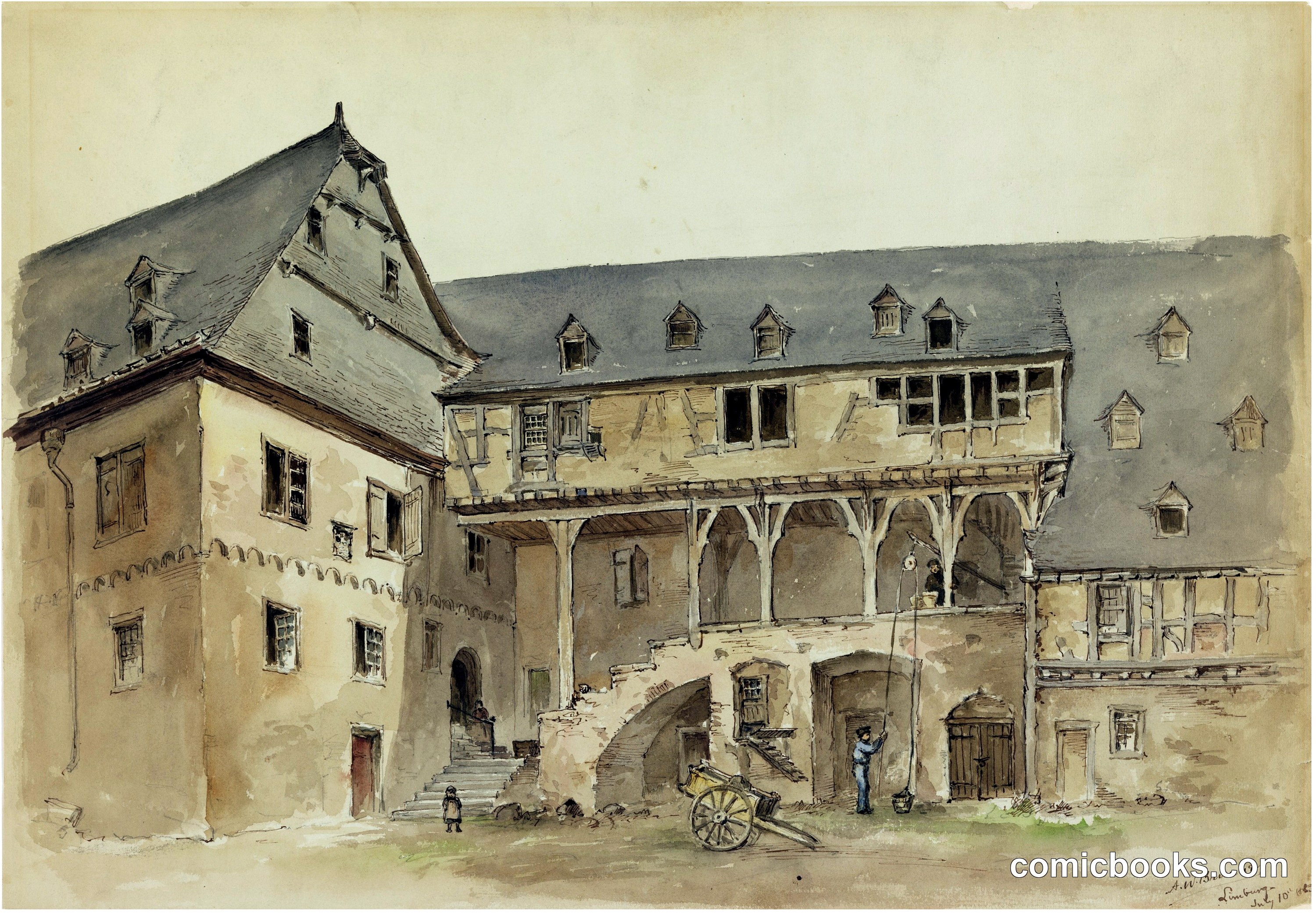 Courtyard of a Medieval Manor