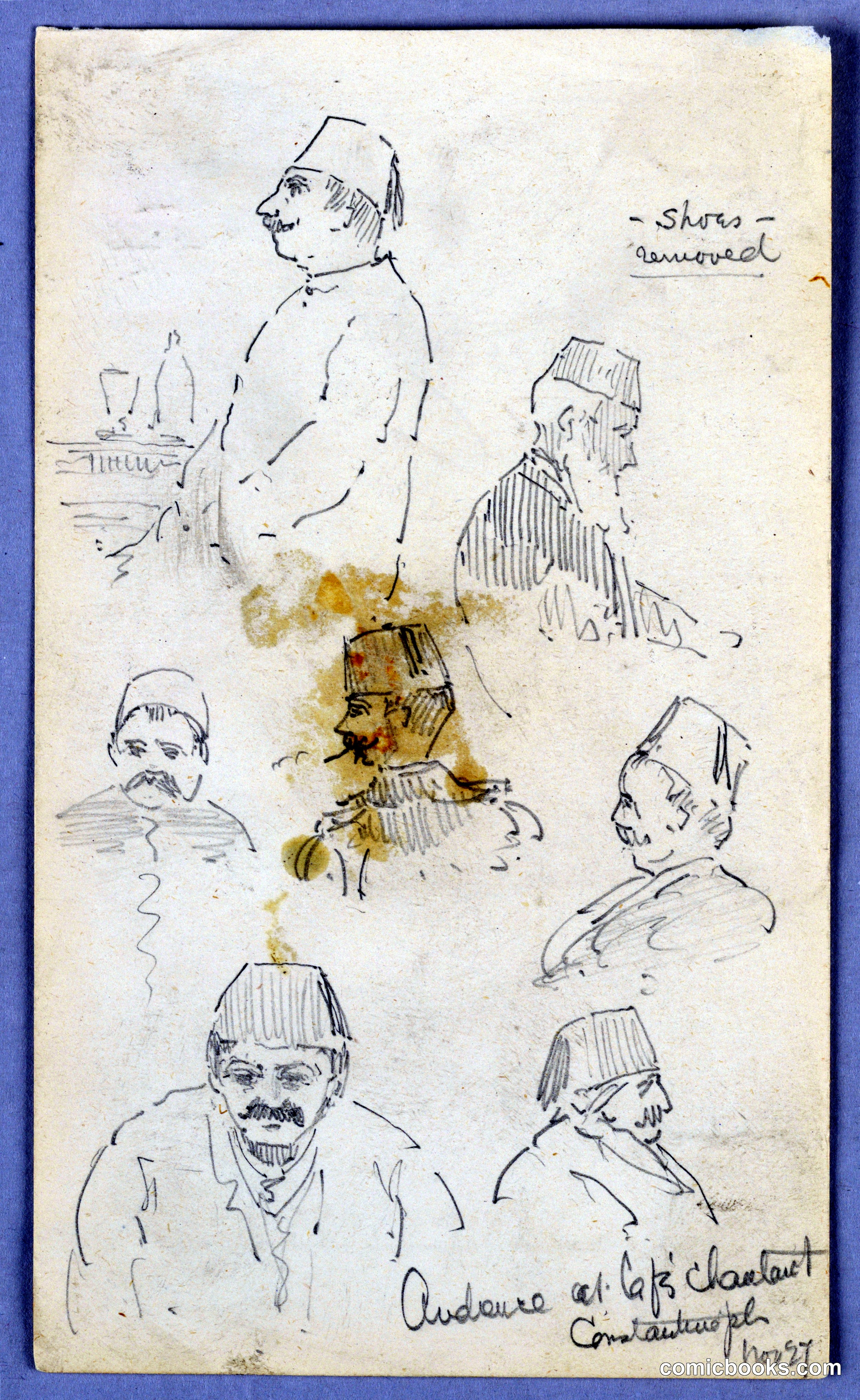 Audience at Café in Constantinople