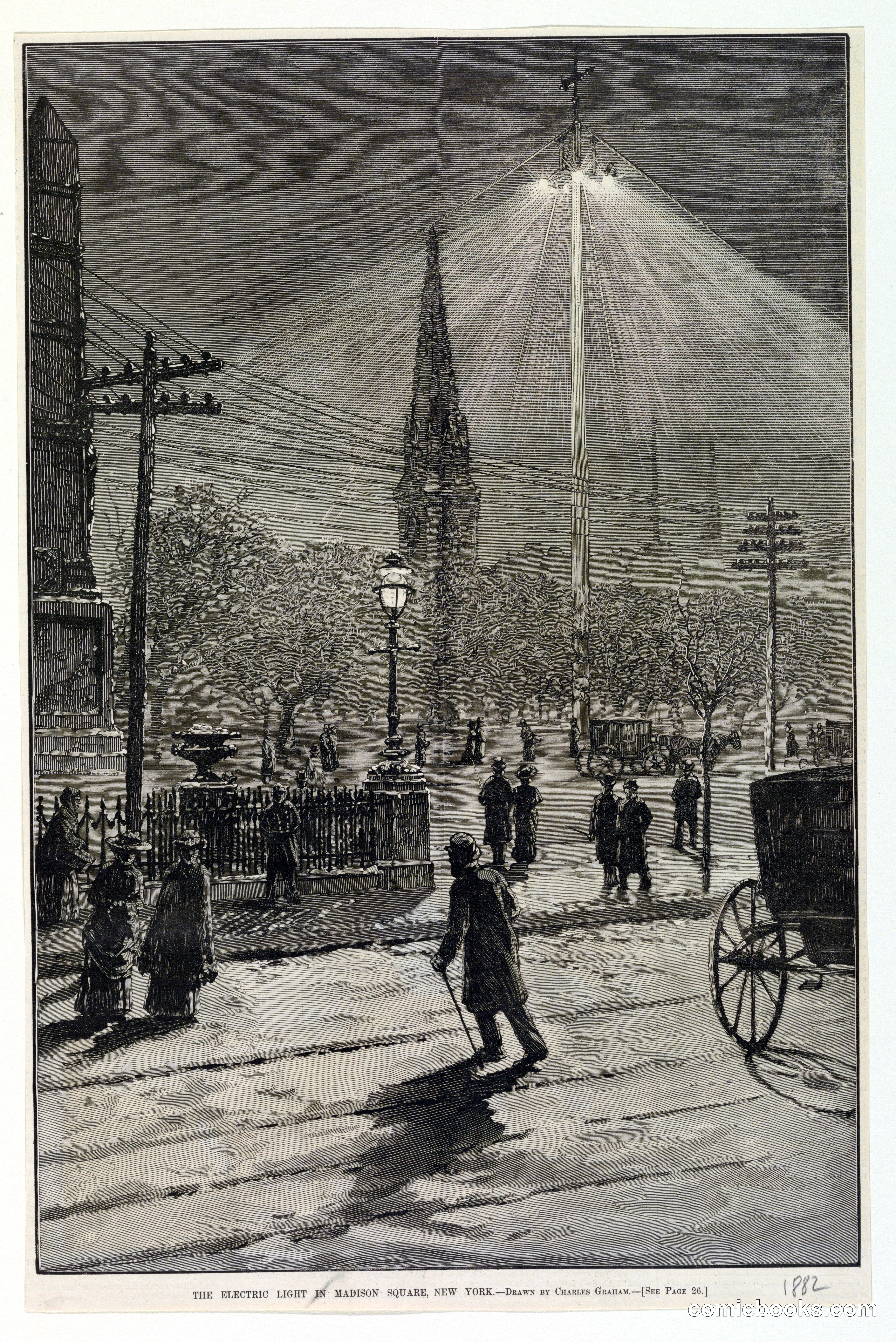 The Electric Light in Madison Square, New York