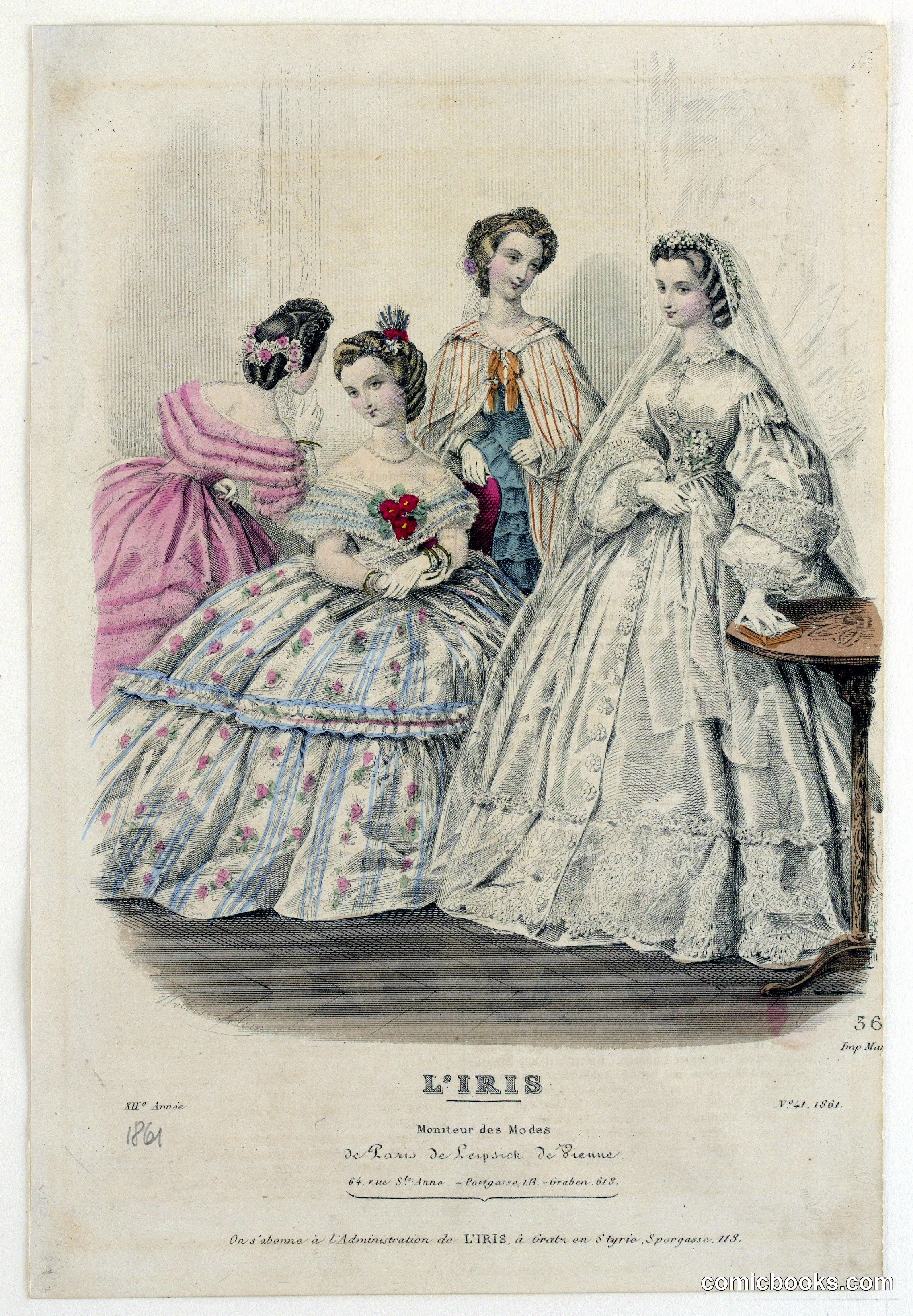 Fashion Plate from L'Iris, Moniteur des Modes