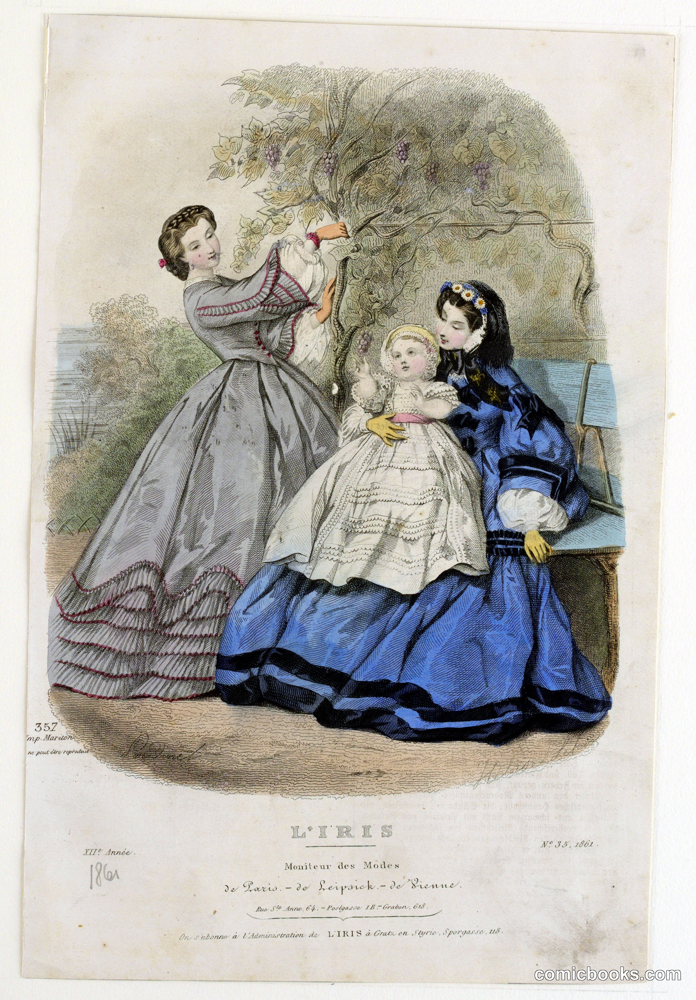 Fashion Plate from L'Iris, Moniteur des Modes
