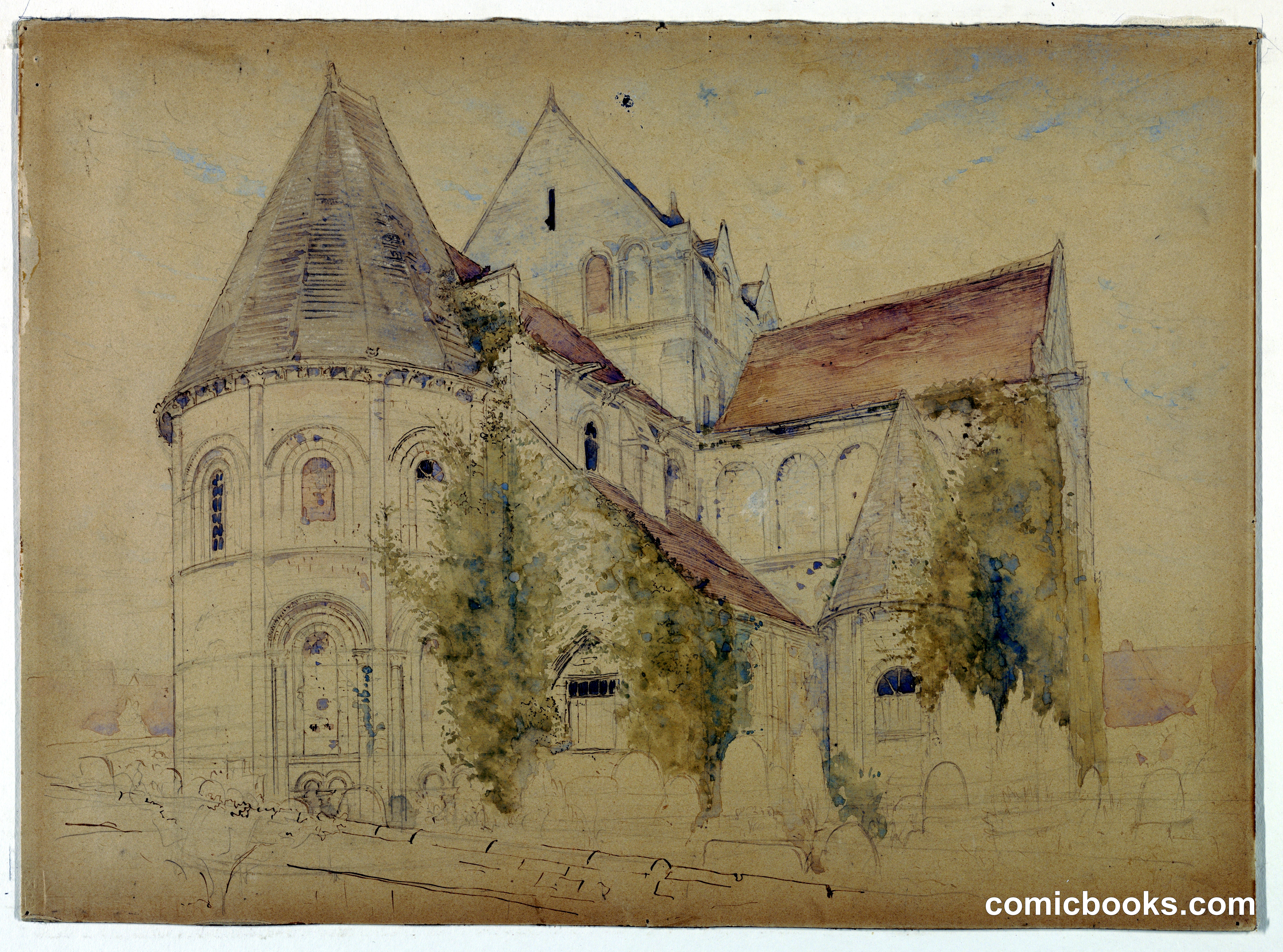 Architectural Study: Church of St. Nicholas, Caen