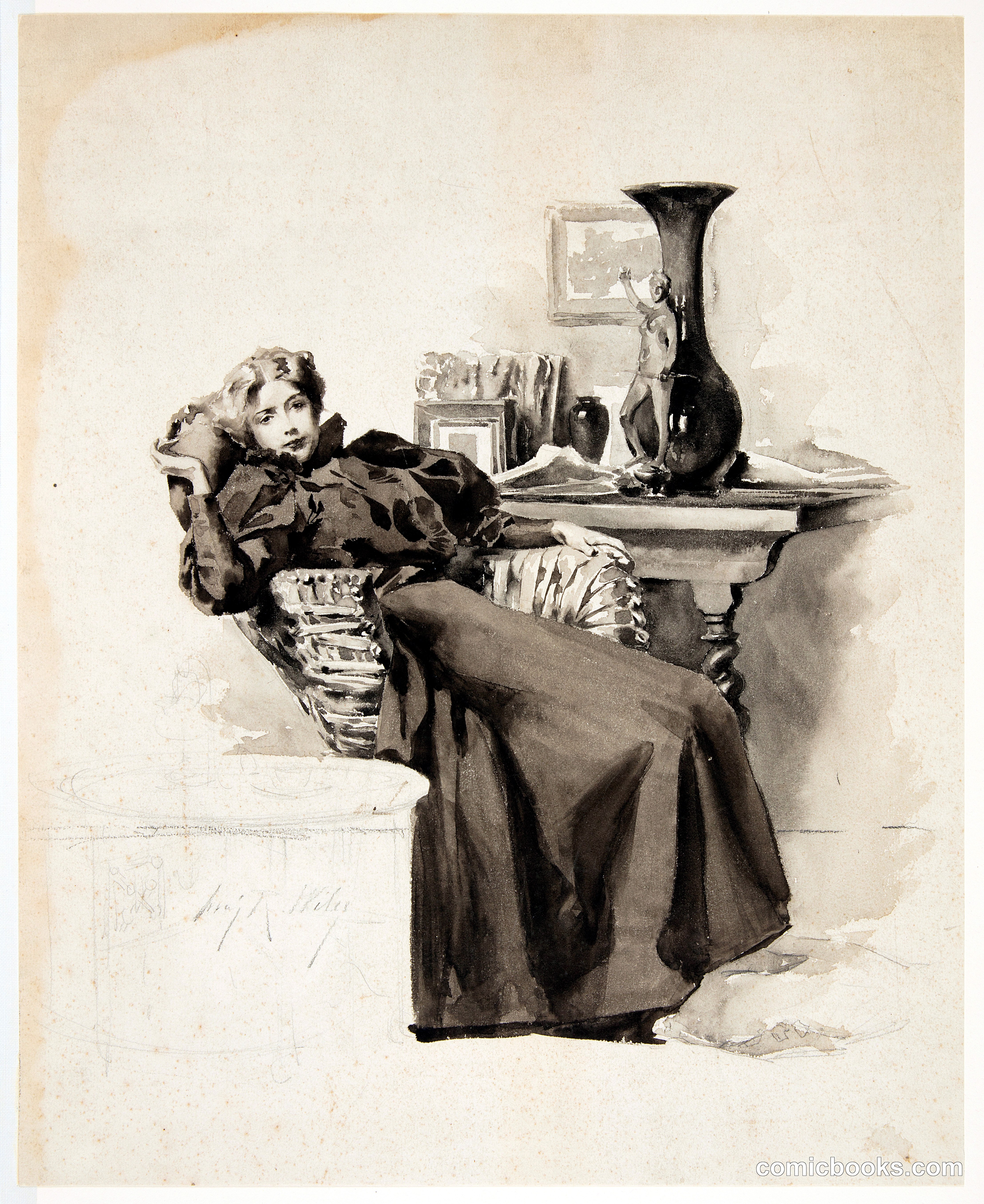 Girl in a Wicker Chair