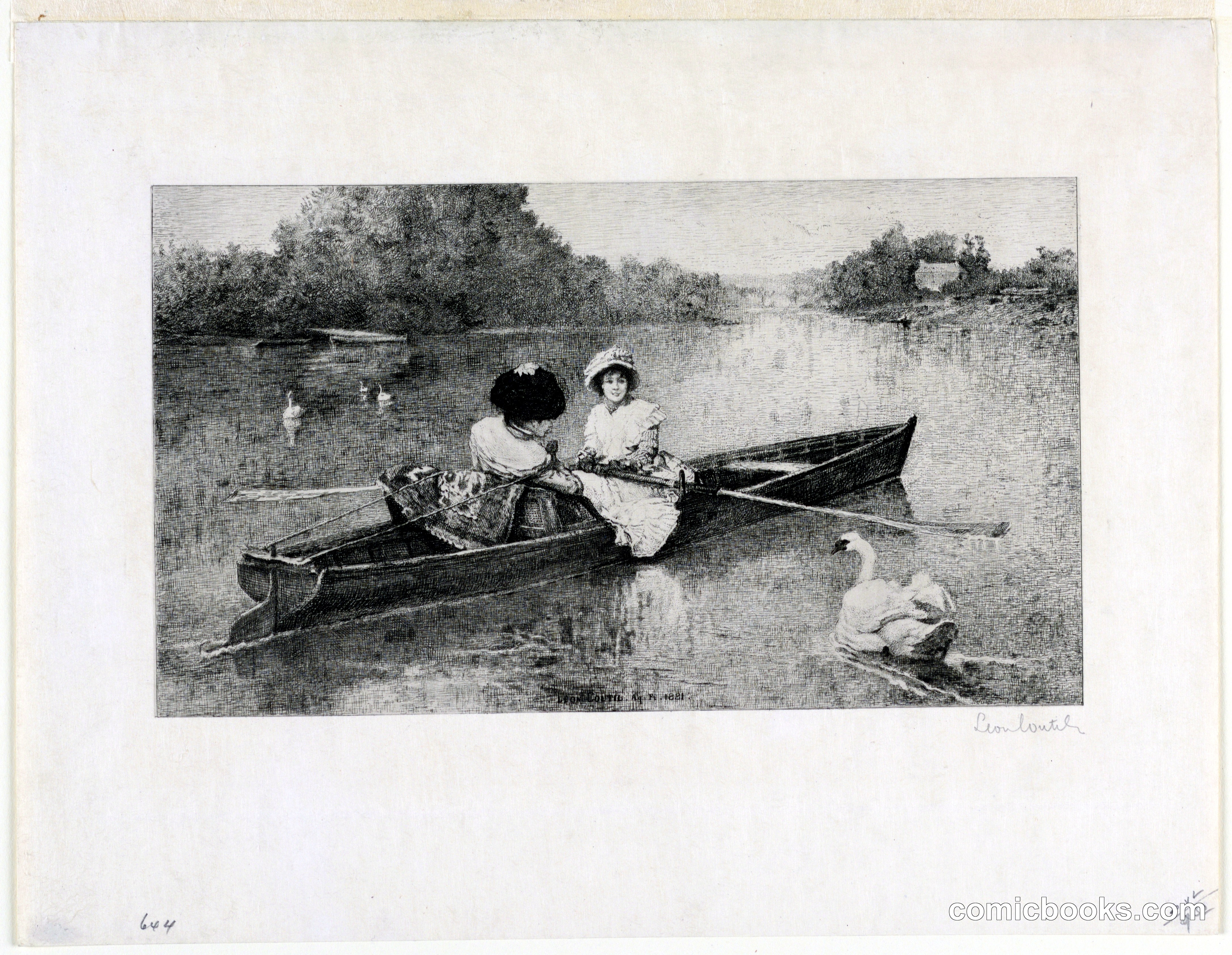 Two Ladies in a Rowboat