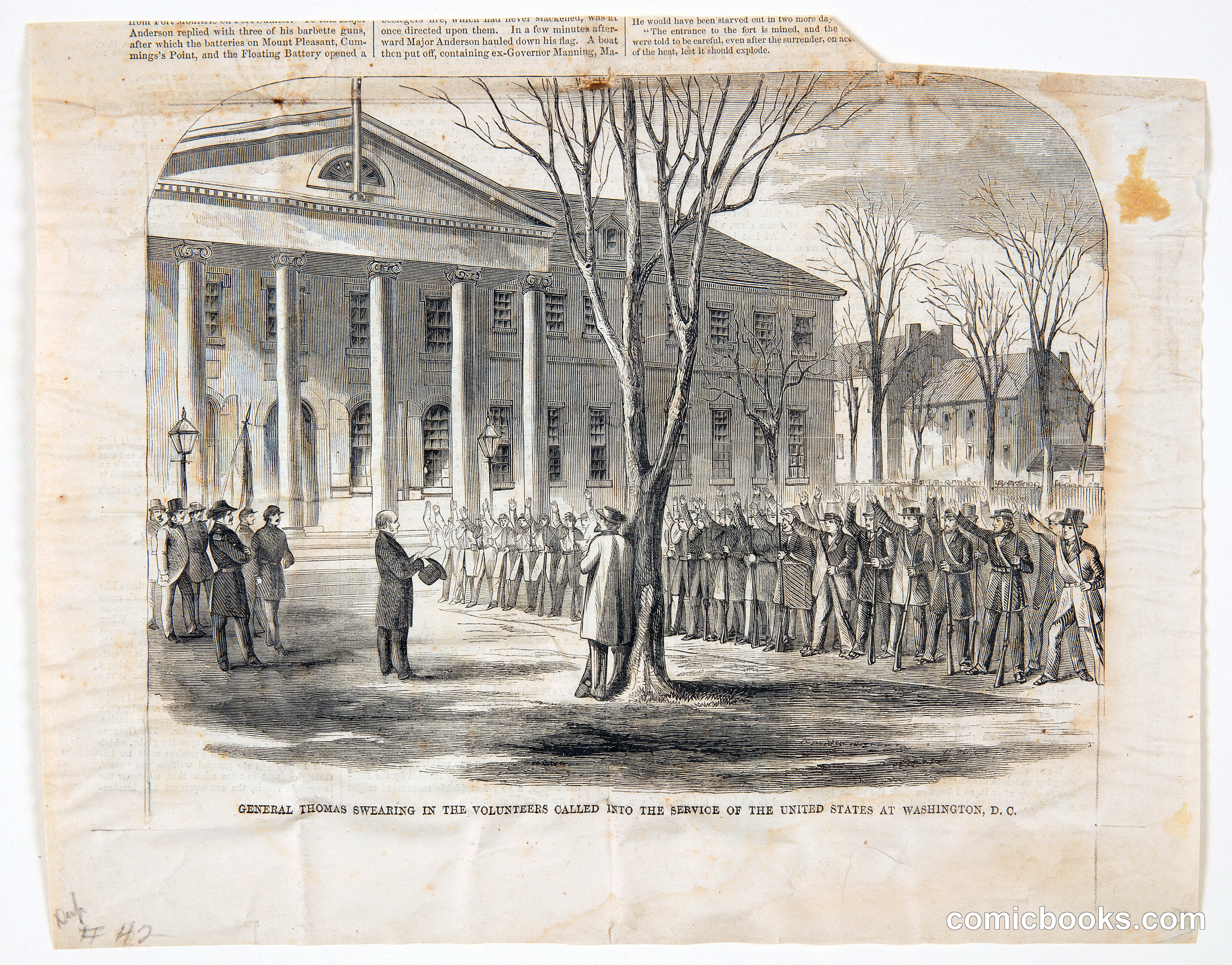 General Thomas Swearing in the Volunteers Called into the Service of the United States at Washington, D.C.