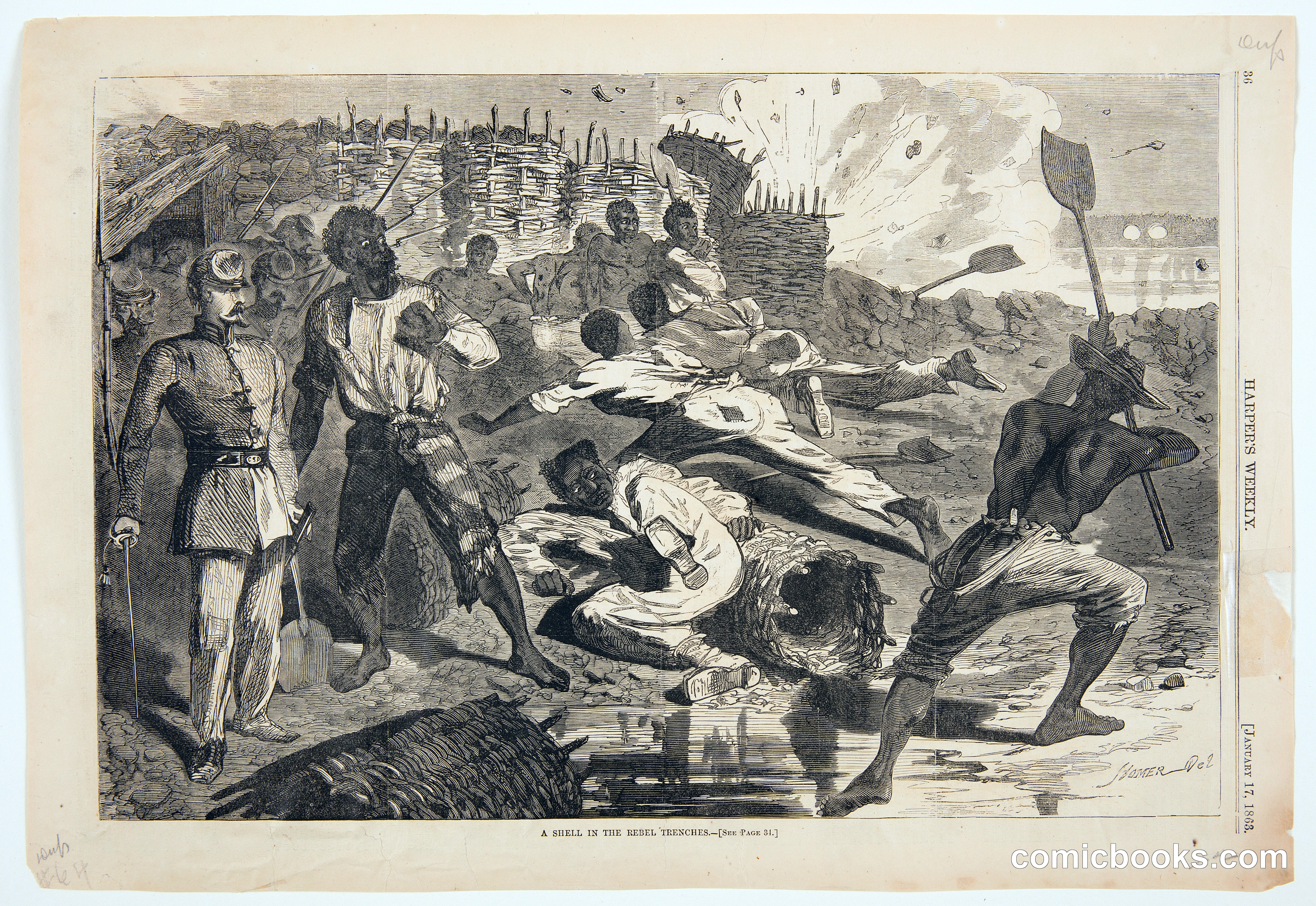 A Shell in the Rebel Trenches