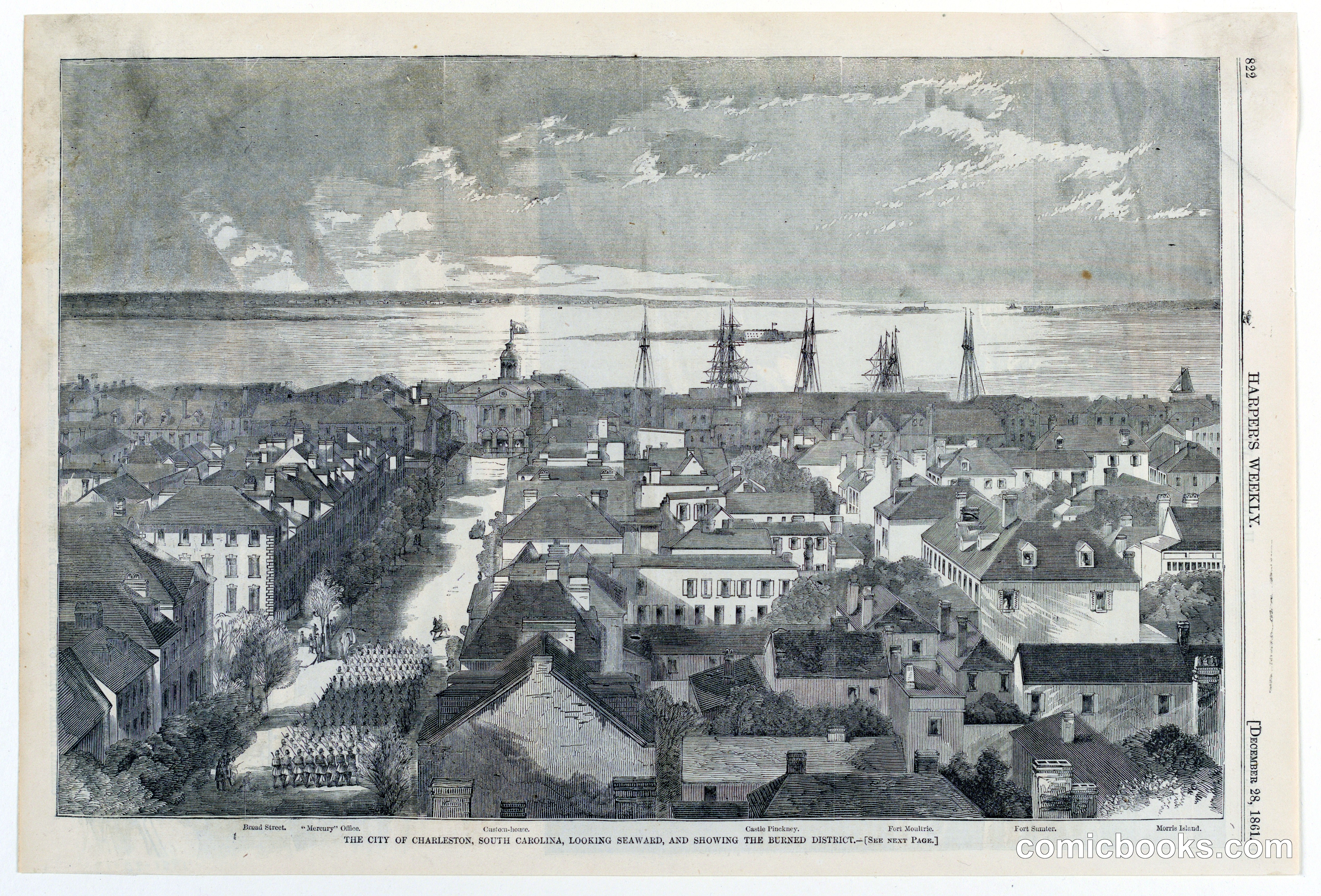 The City of Charleston, South Carolina, Looking Seaward and Showing the Burned District