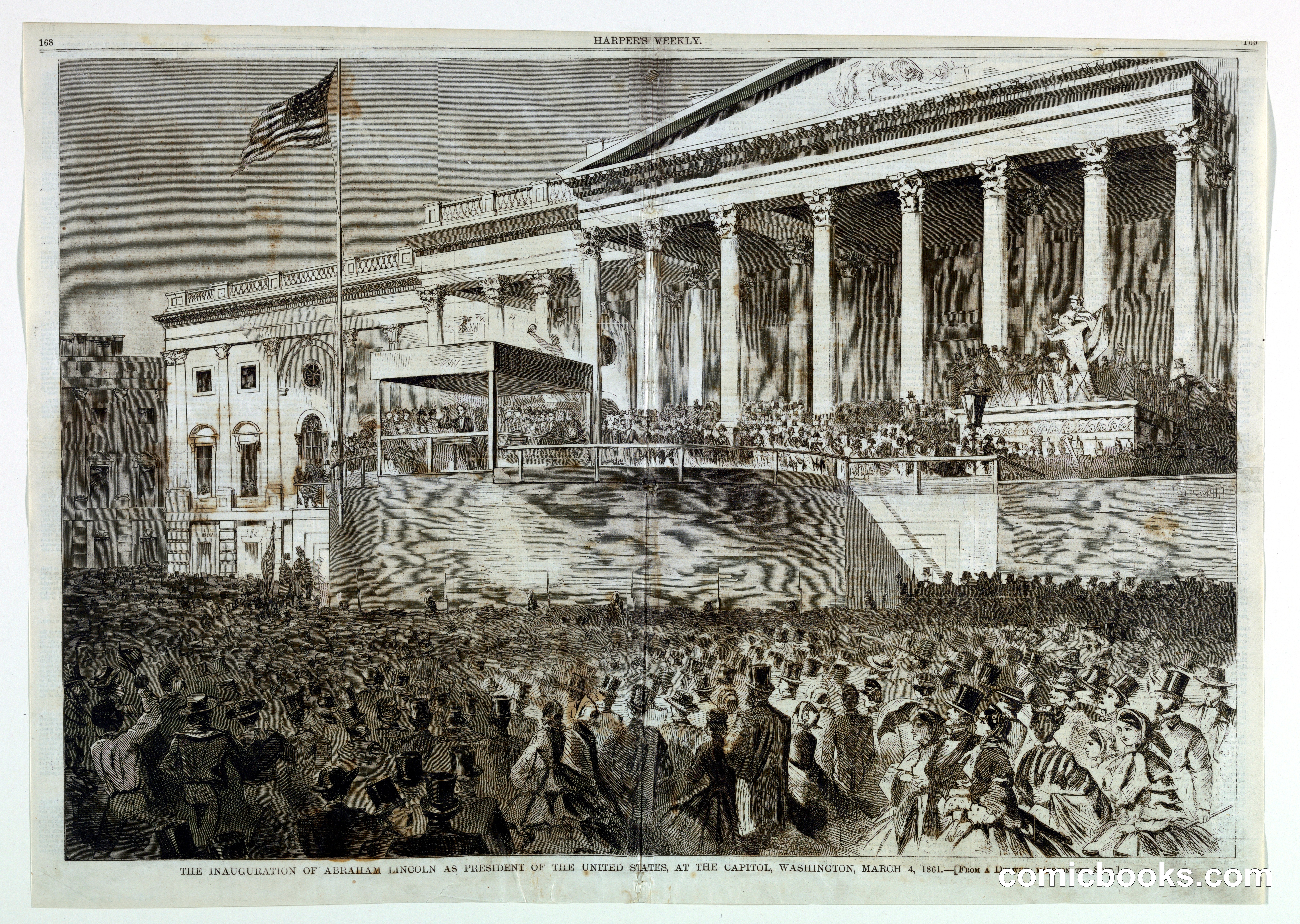 The Inauguration of Abraham Lincoln as President of the United States at the Capitol, Washington, D.C., March 4, 1861