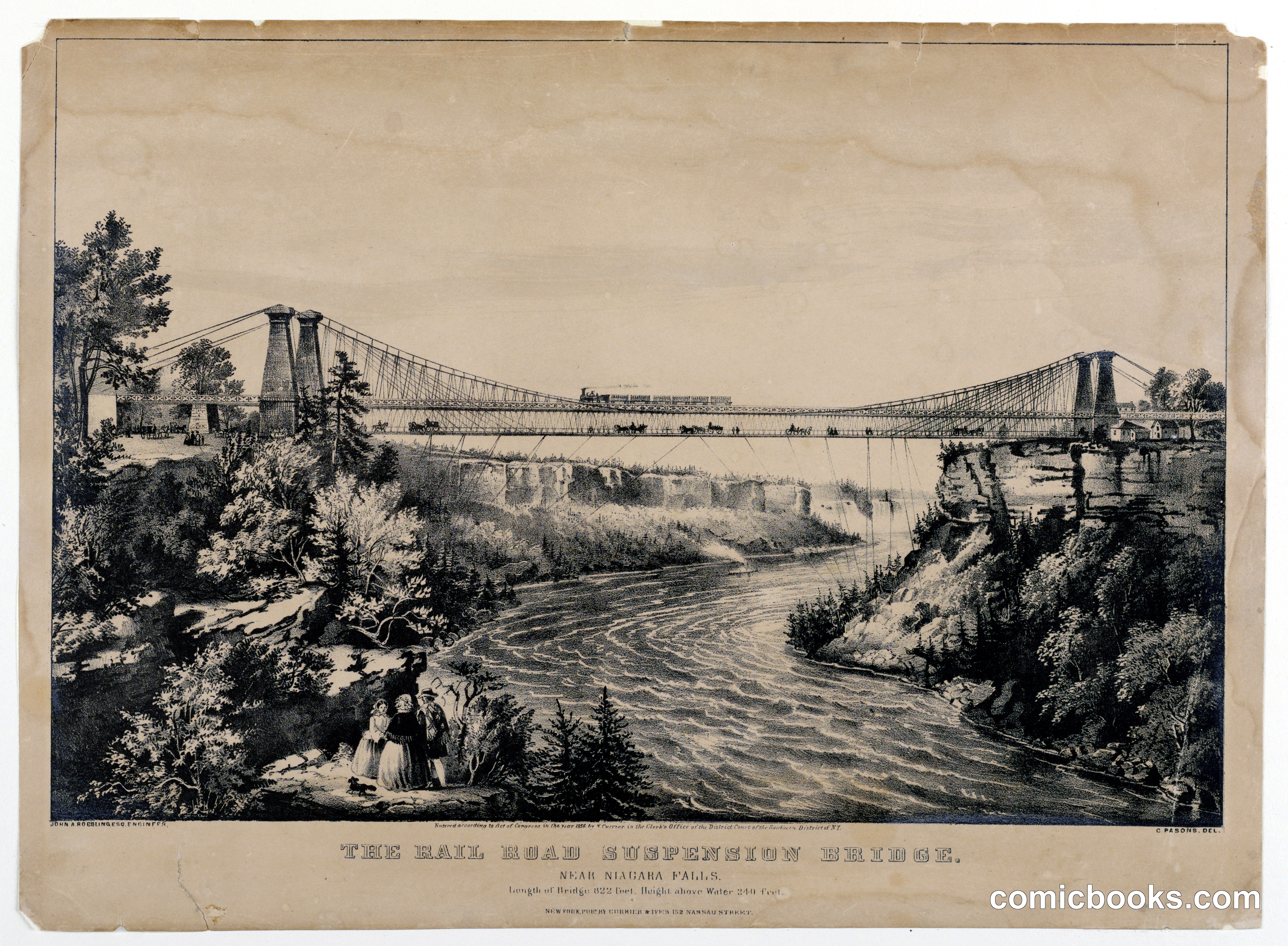 The Rail Road Suspension Bridge near Niagara Falls