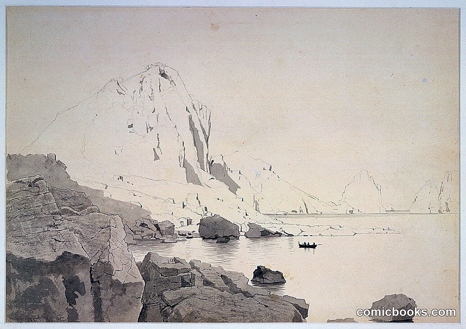 Study for 'Isle of Capri: The Faraglioni'