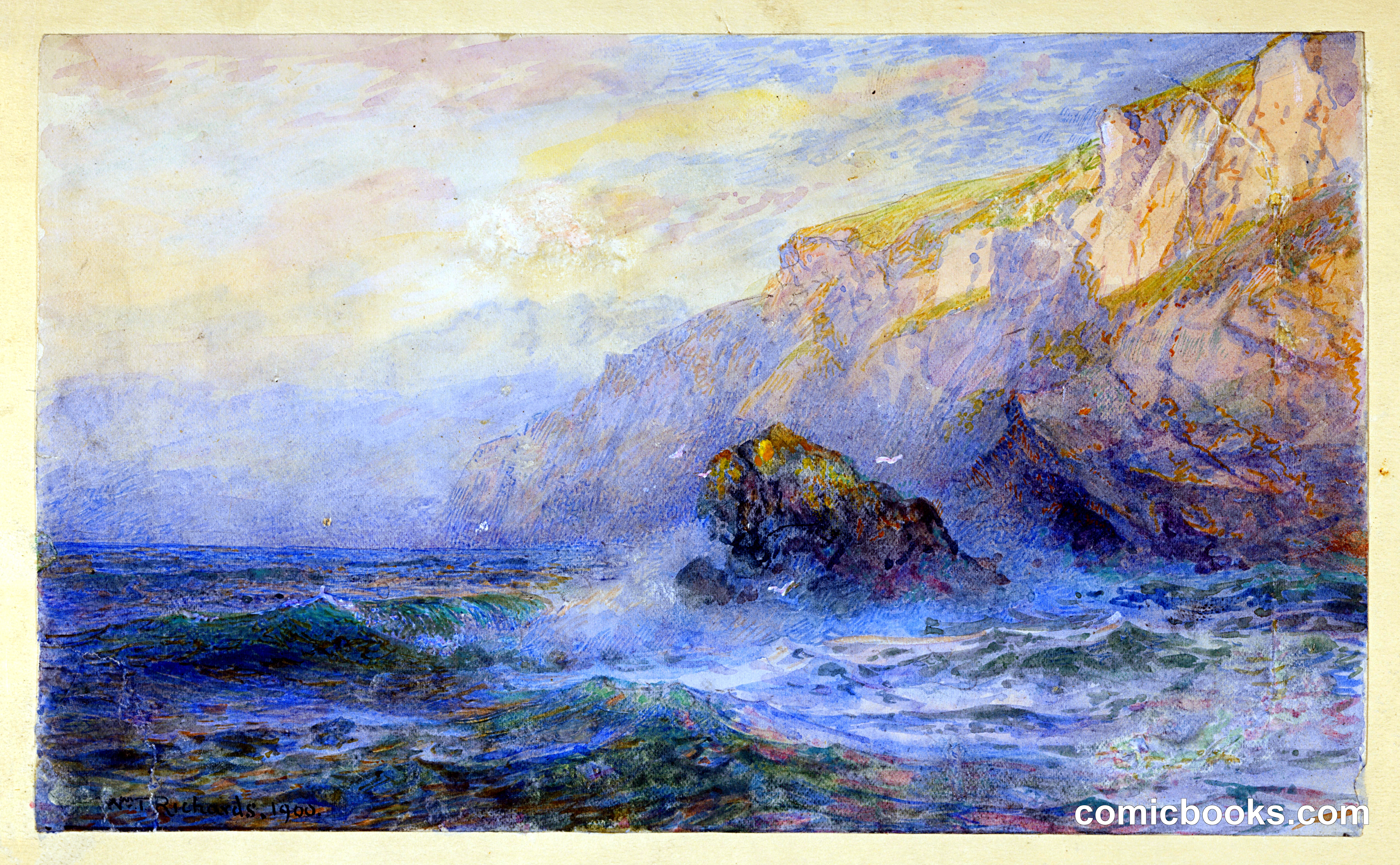Study after 'At Icart Point, Guernsey'