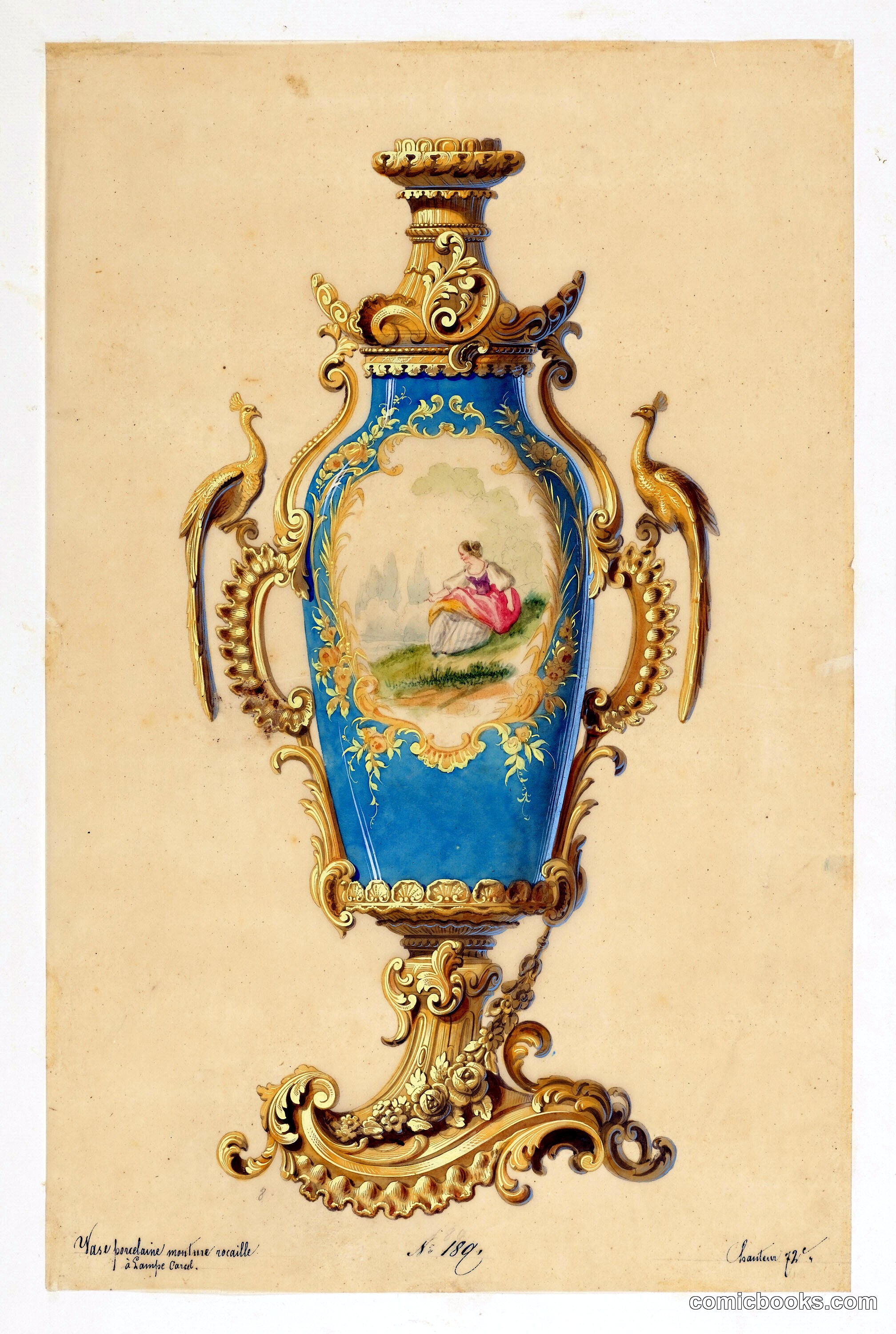 Design for the Base of an Oil Lamp