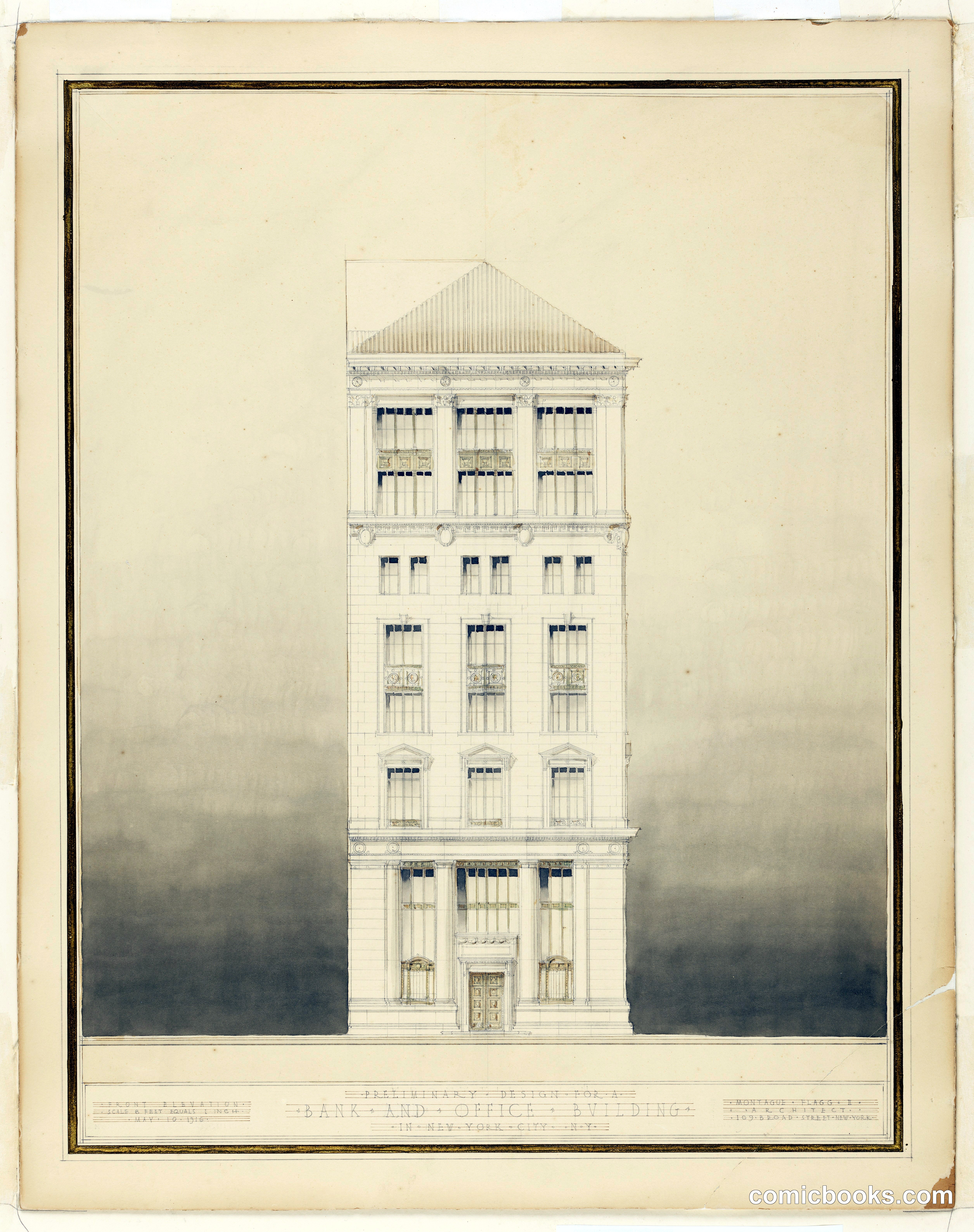 Preliminary Design for a Bank and Office Building, New York City