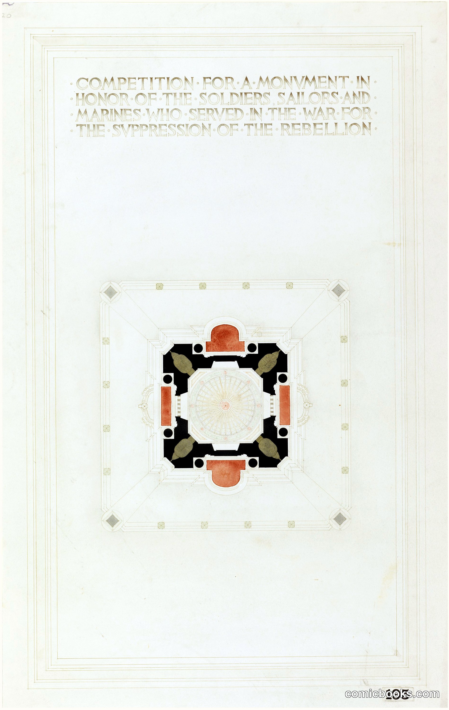 Monument Competition Design for Soldiers, Sailors and Marines