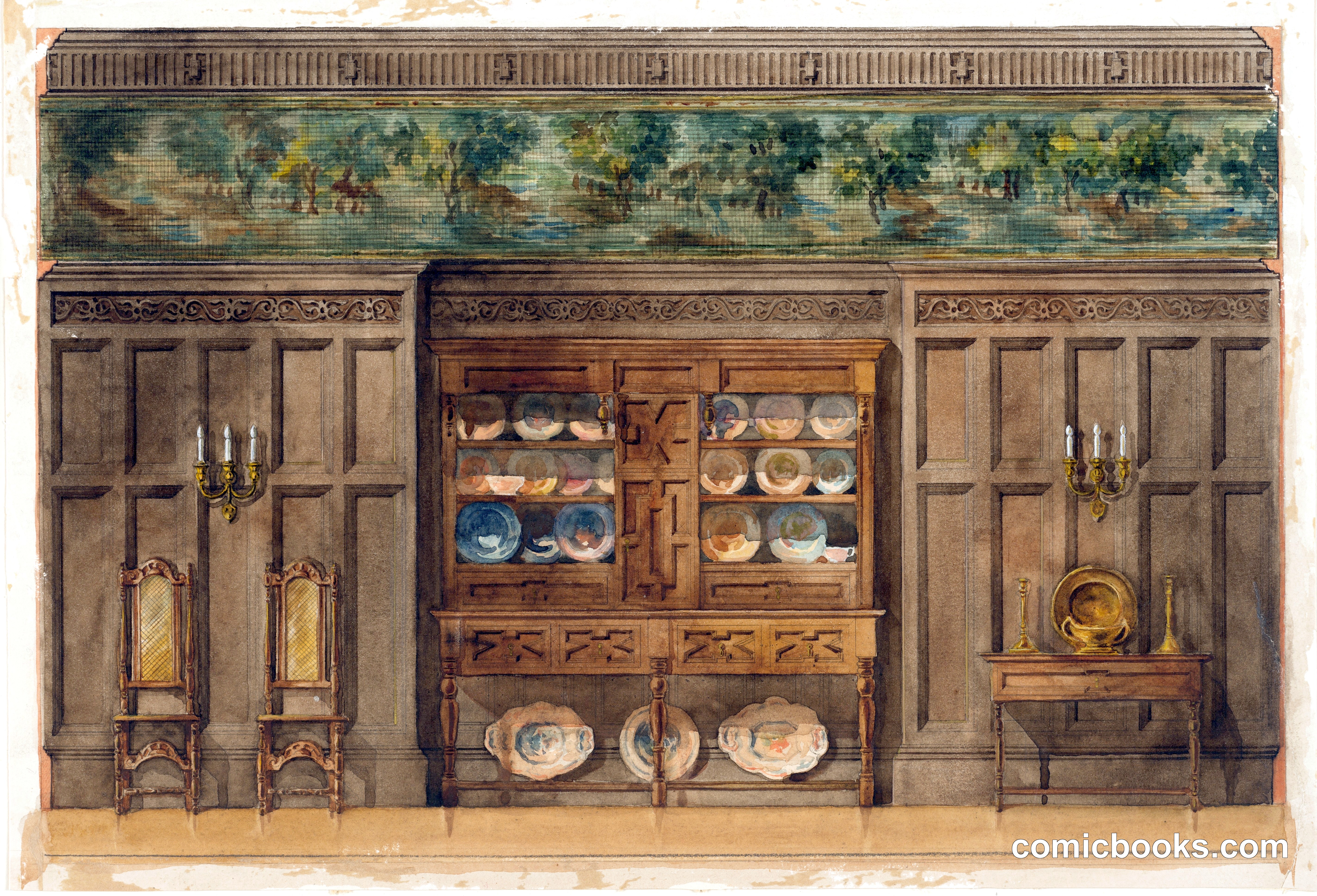 Dining Room Interior Design, 1909