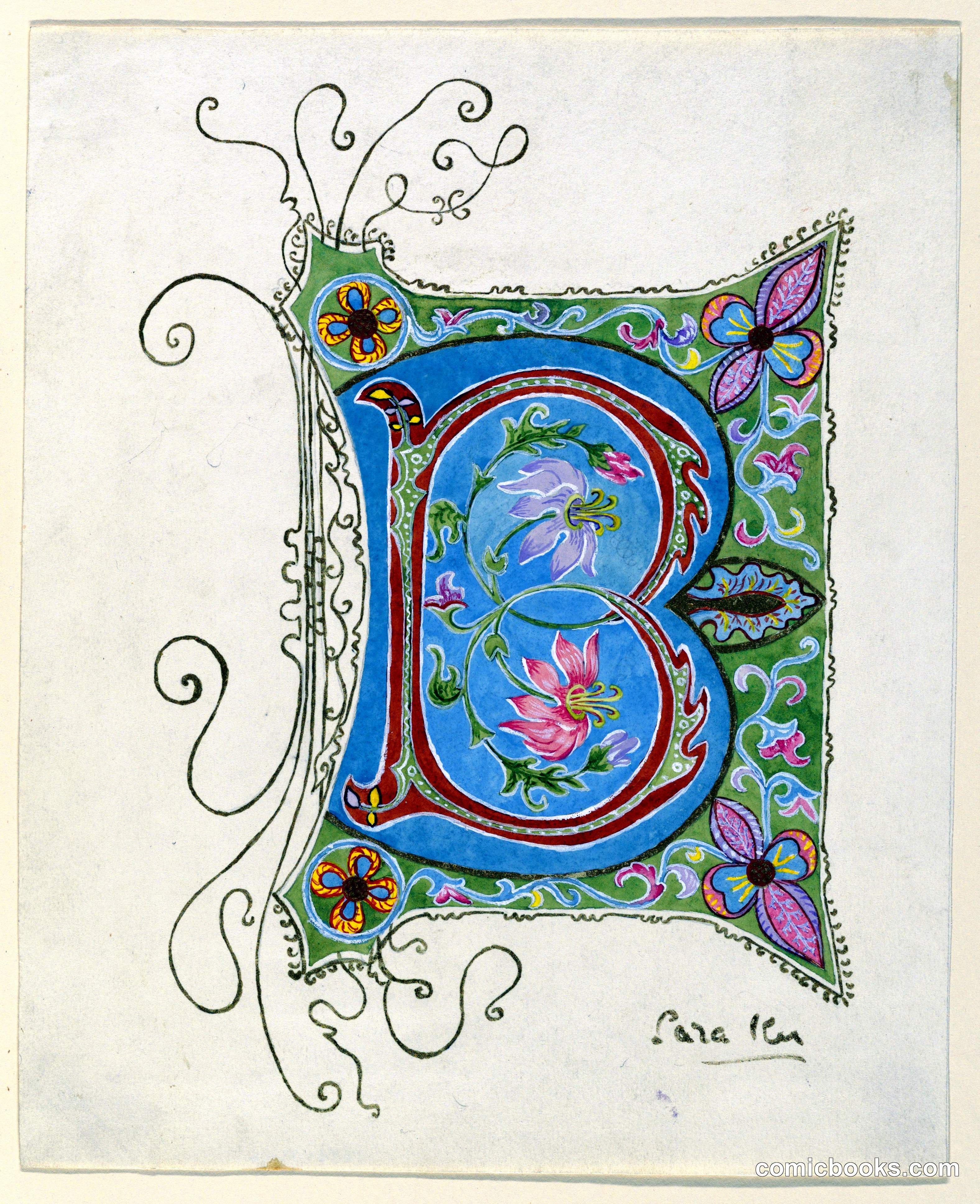 Illuminated Initial 'B'