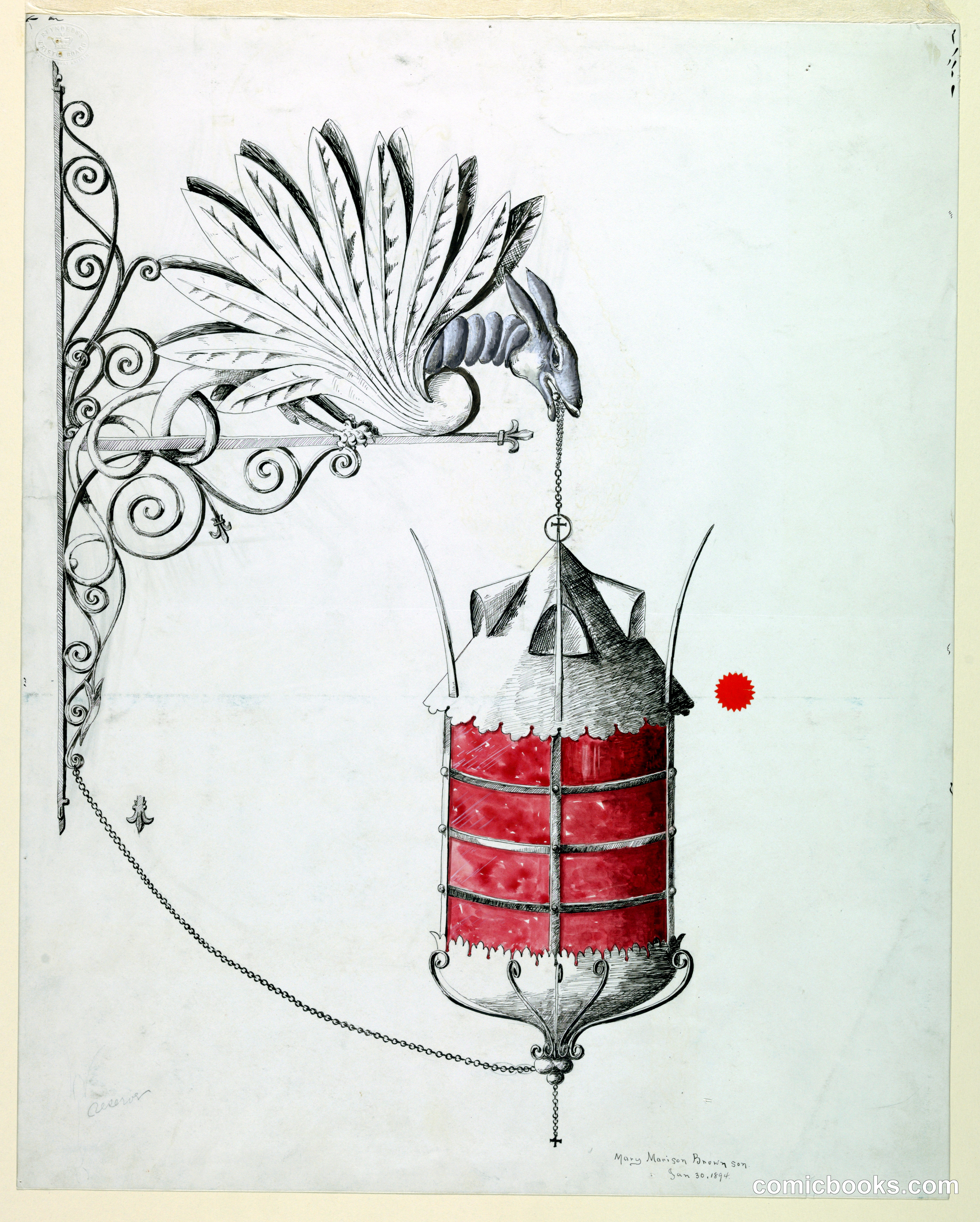 Design for a Wrought Iron Light Fixture