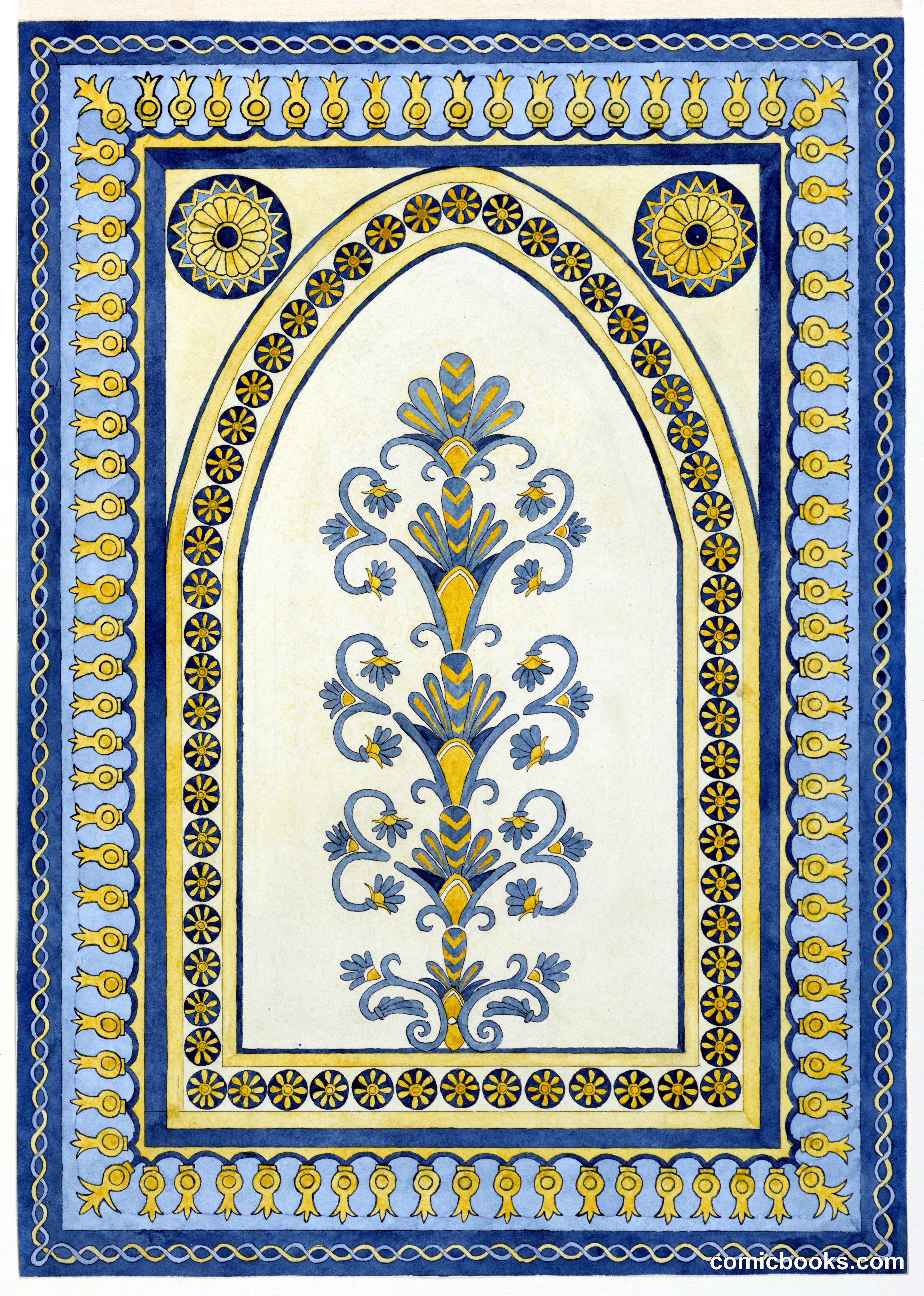 Design for a Wall Panel in Moorish Style