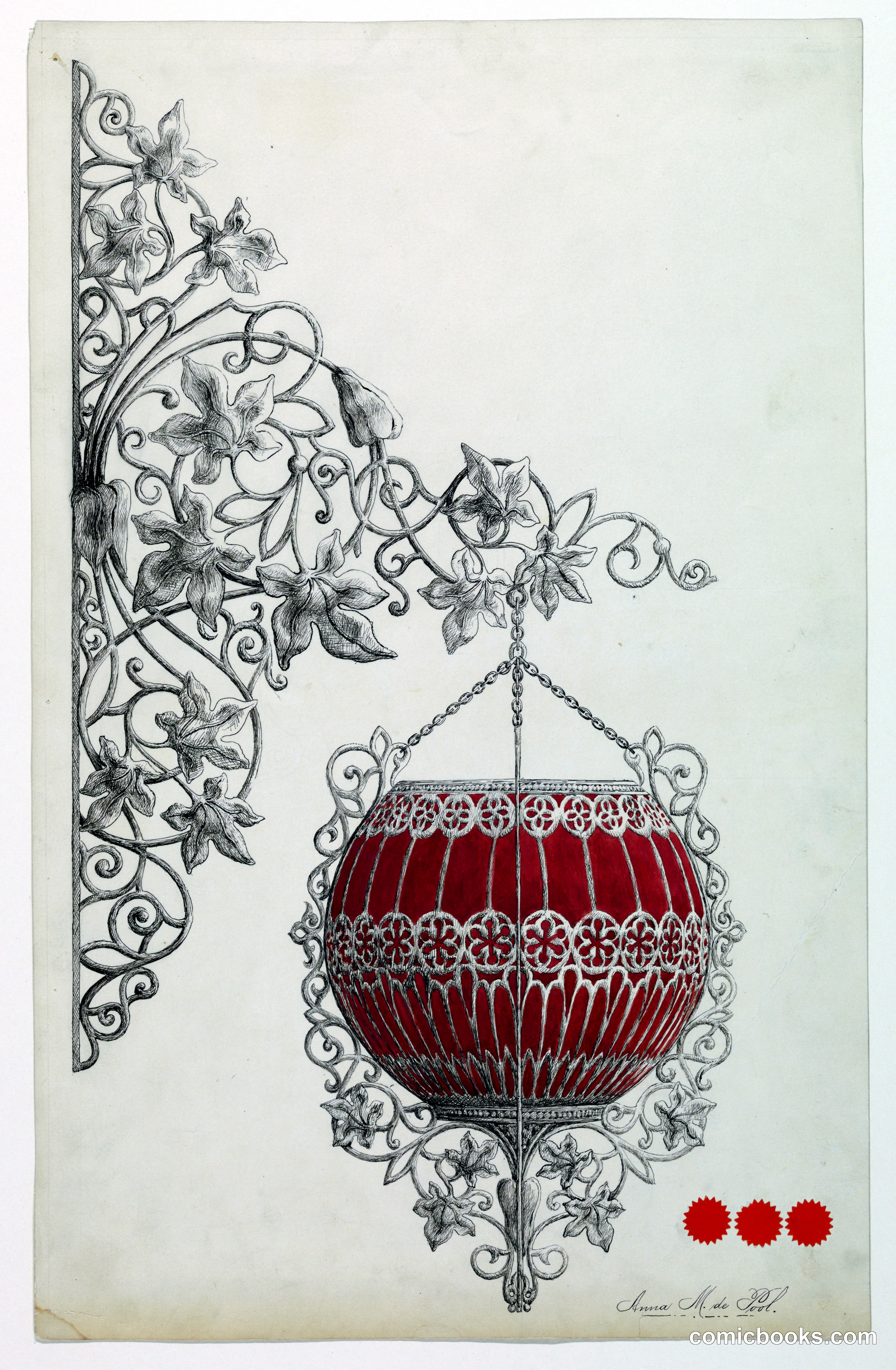 Design for a Wrought Iron Light Fixture