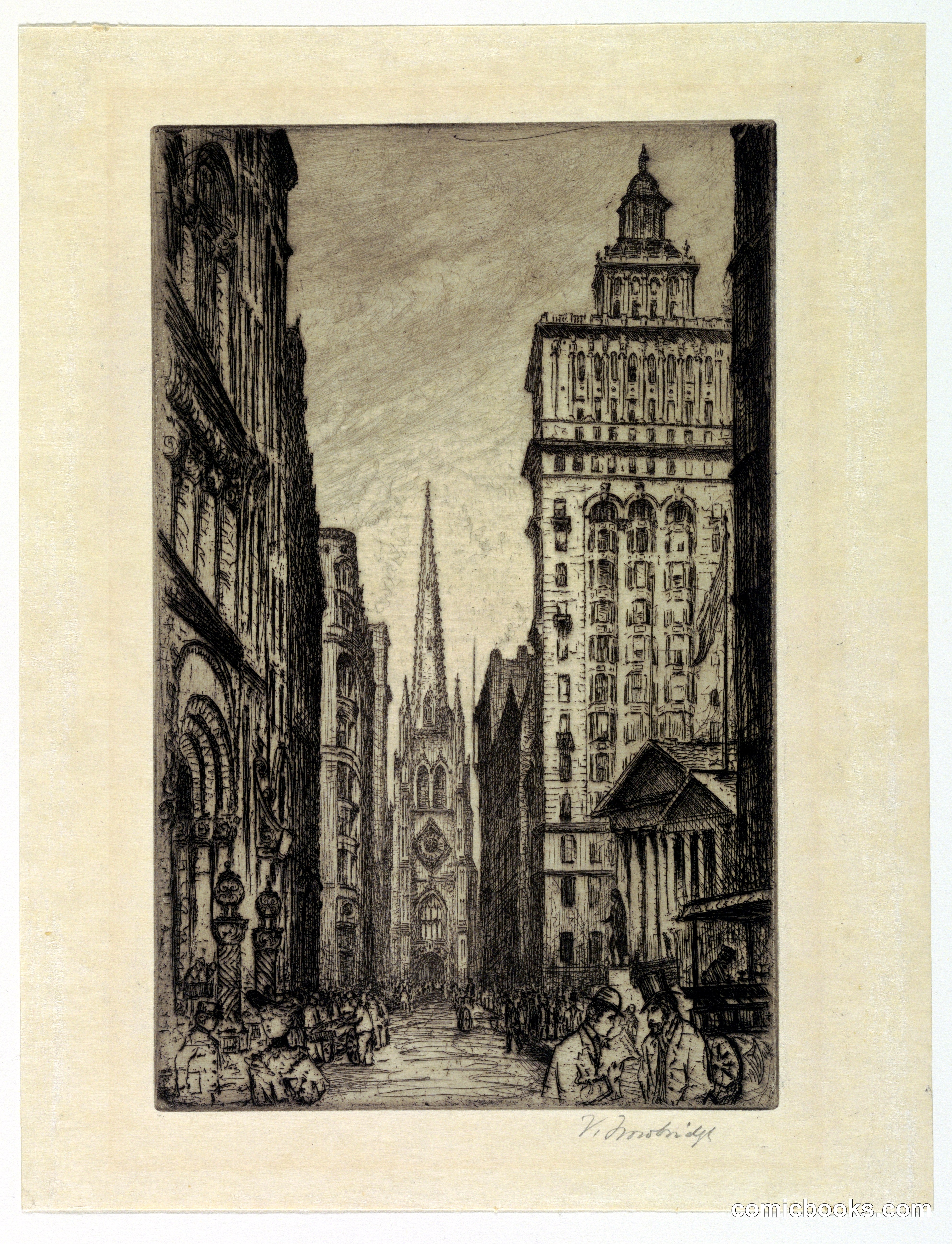Trinity Church from Wall Street
