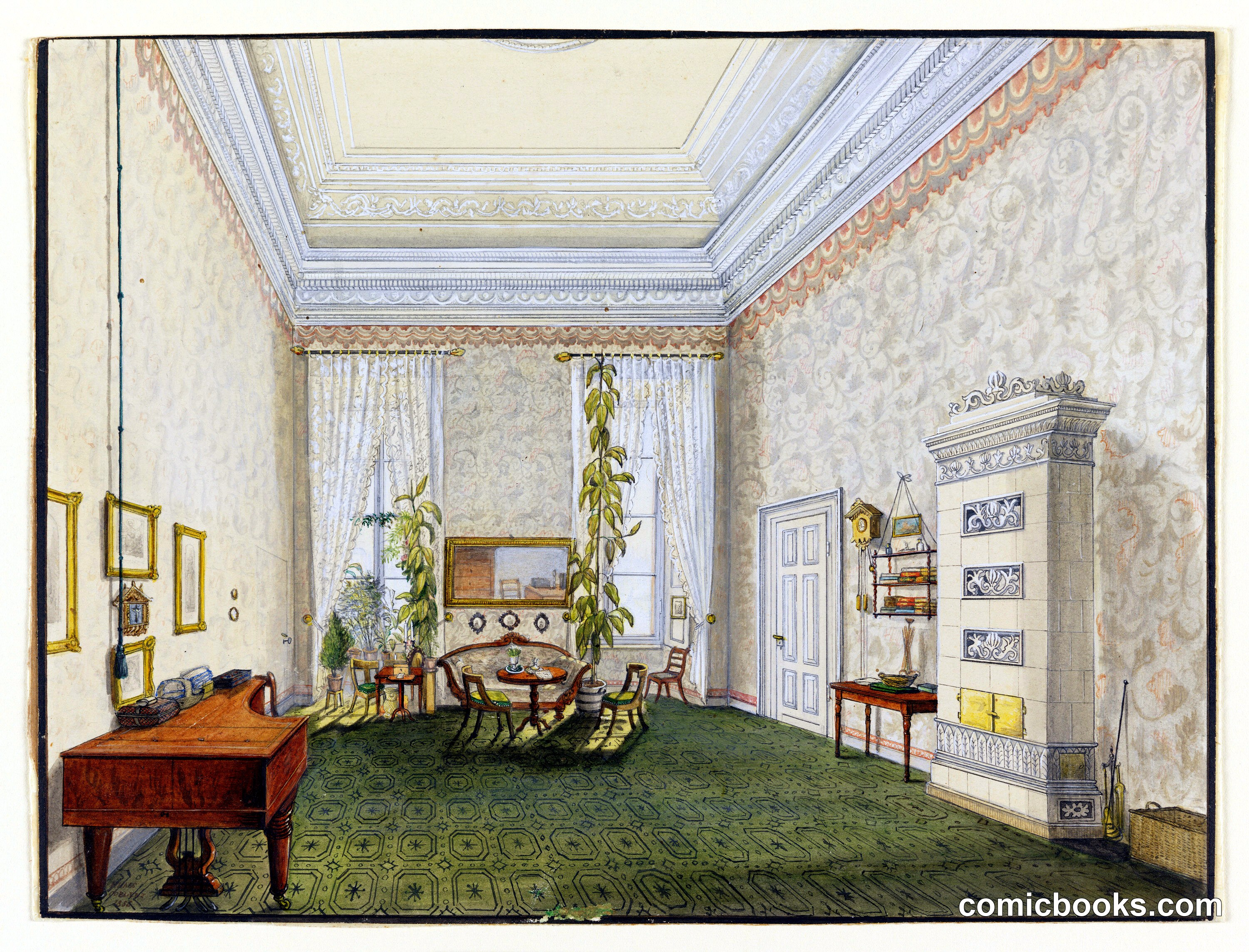 Design for a Bourgeois Biedermeier Interior