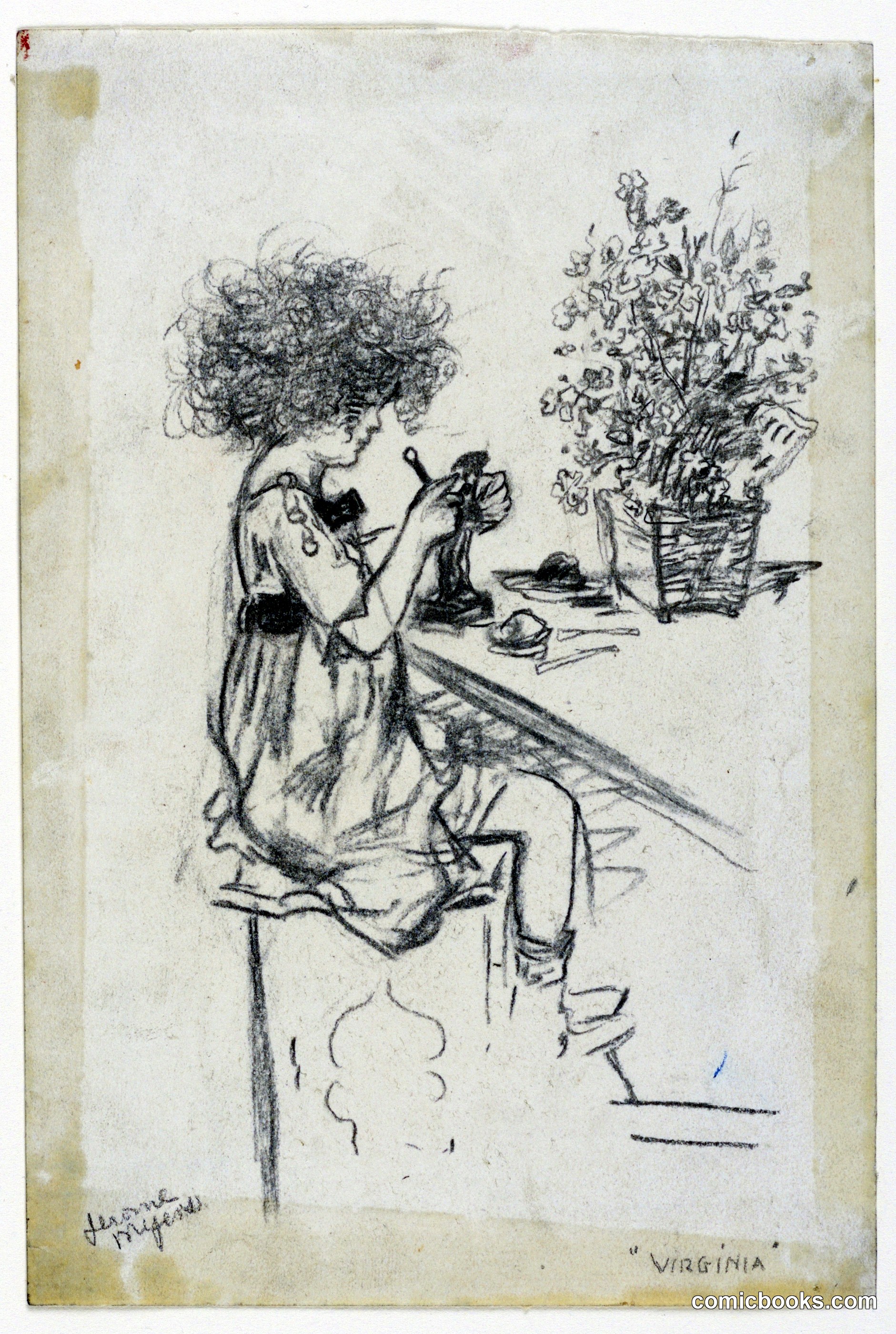 Virginia Modeling, Study for Etching