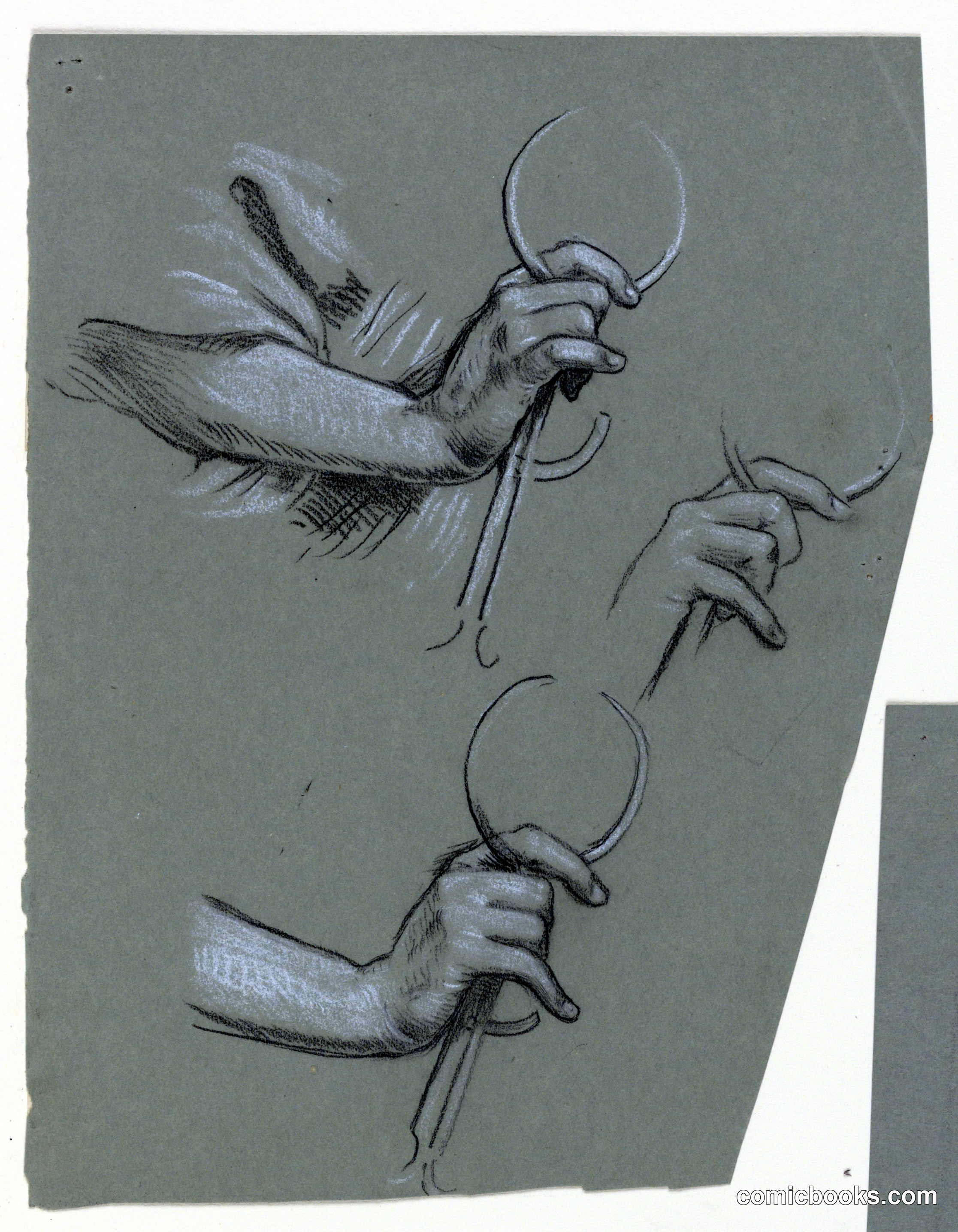 Studies of Hands Holding Calipers