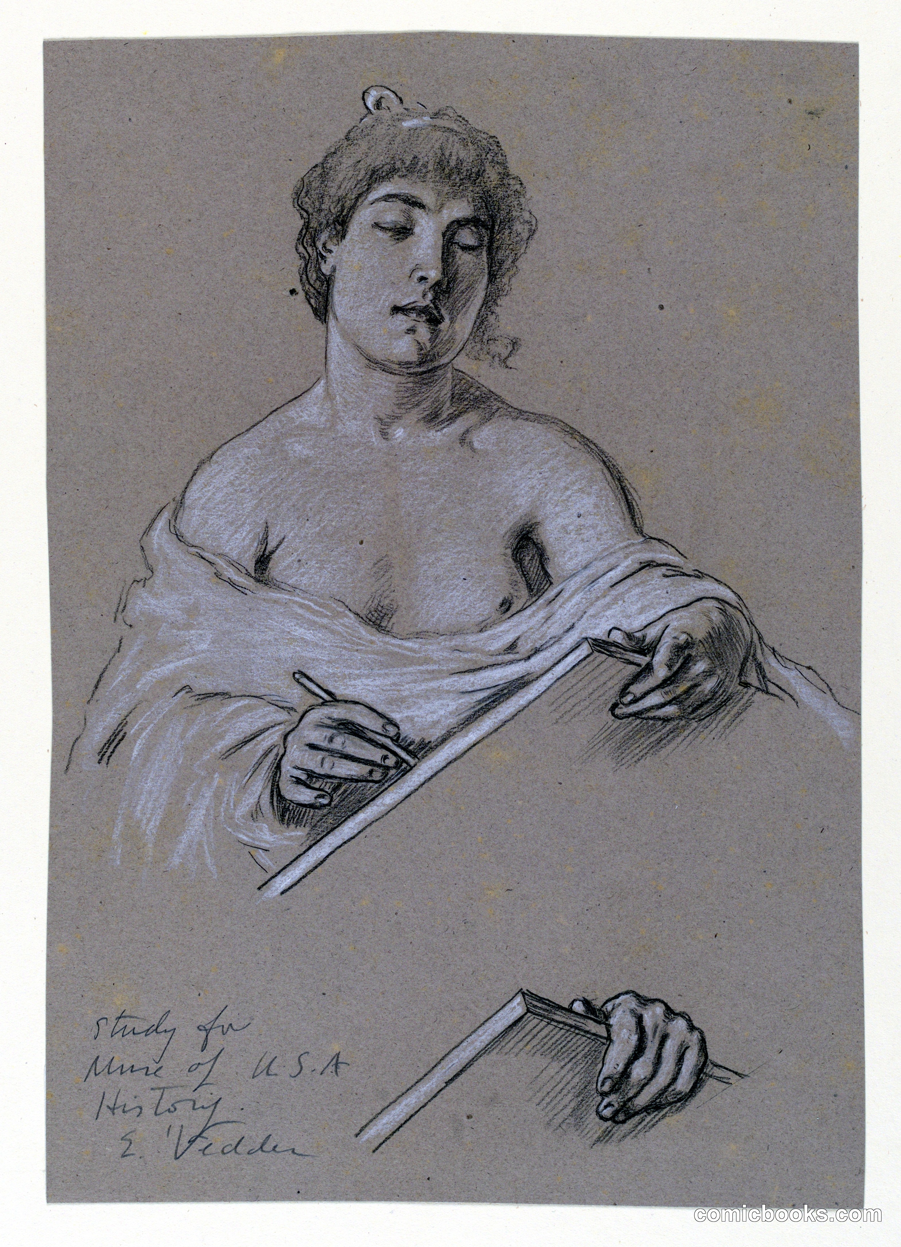 Study for 'Muse of History'