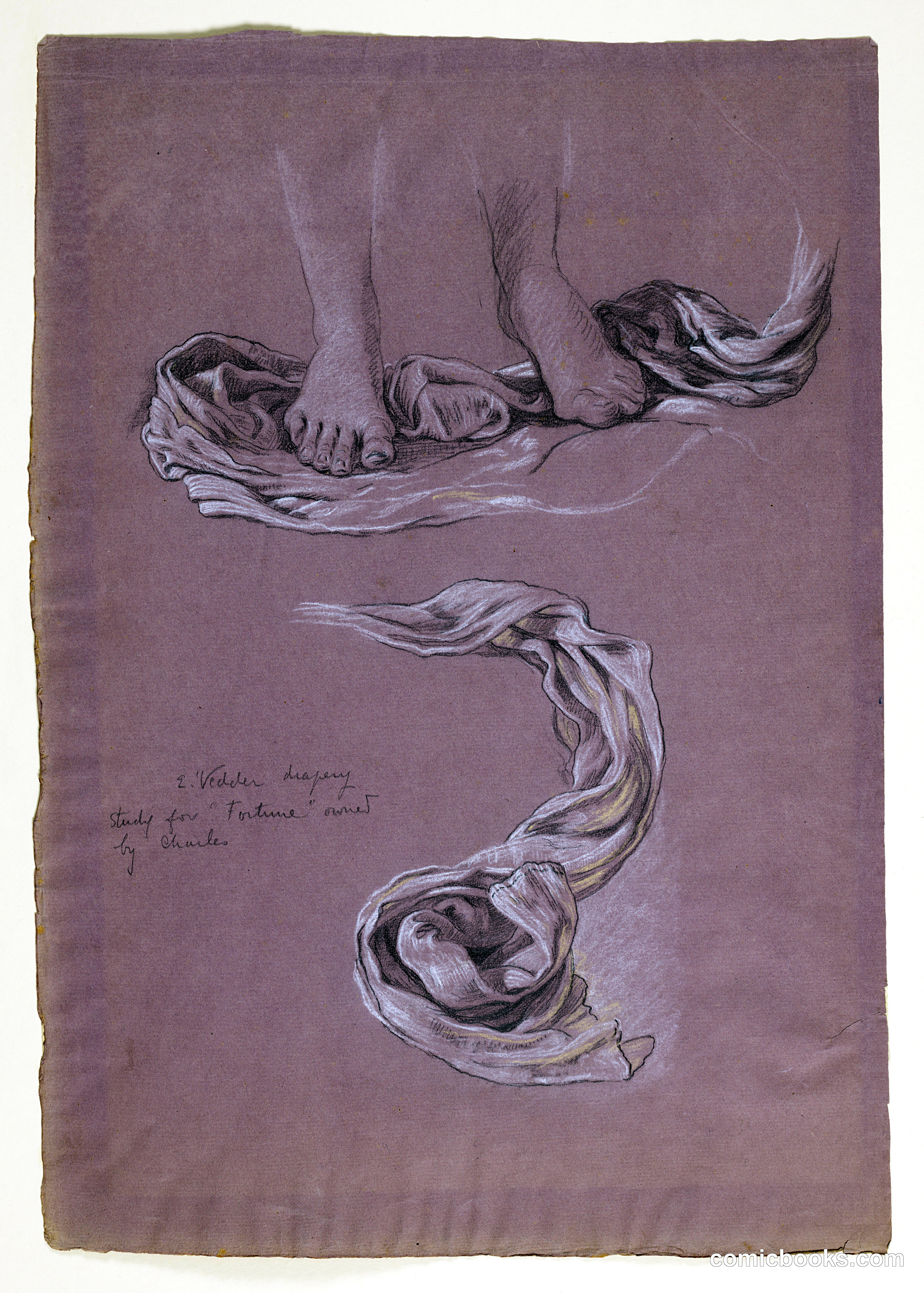 Study of Drapery for 'Fortune'
