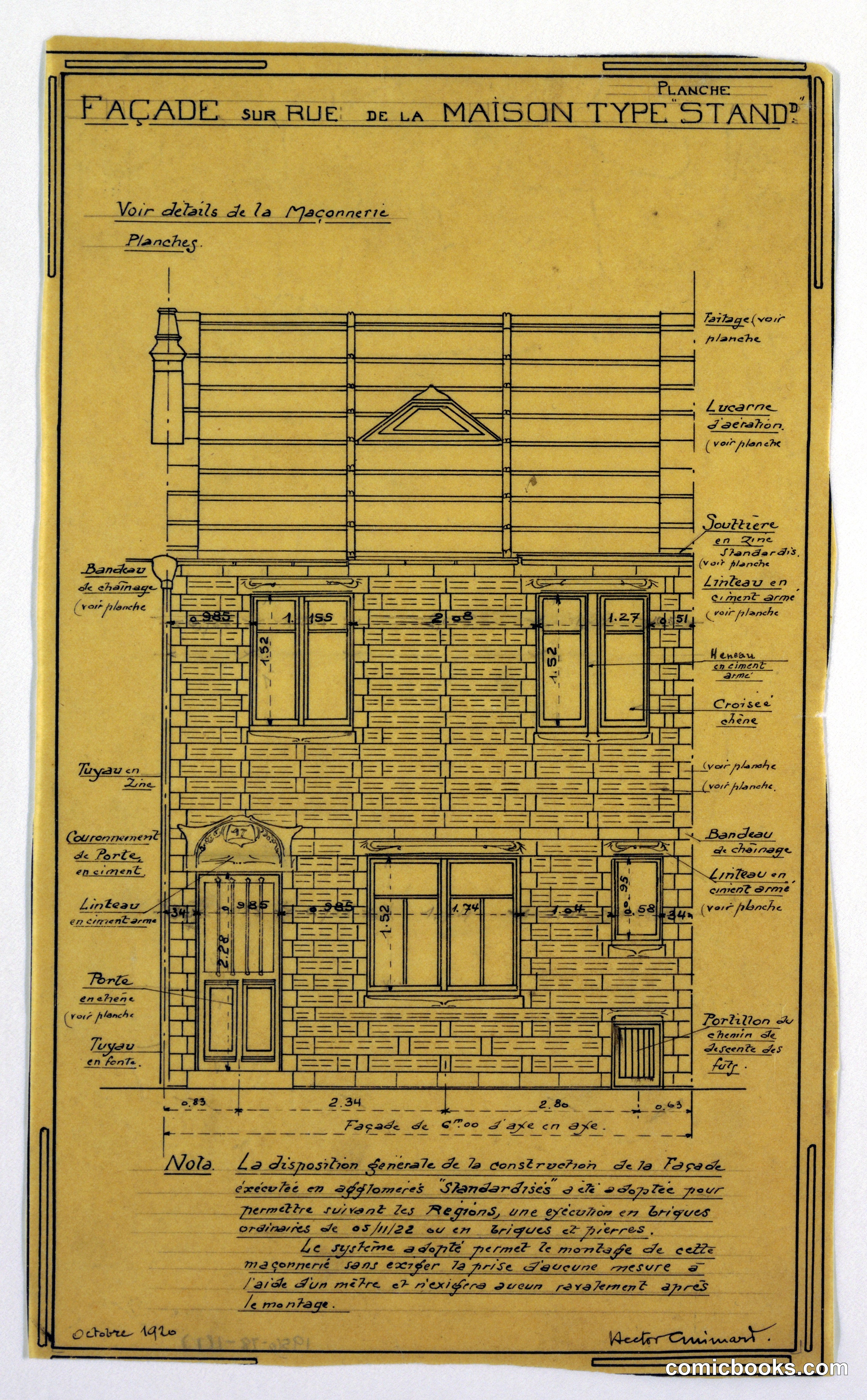 Façade sur Rue de la Maison Type 'Stand D'