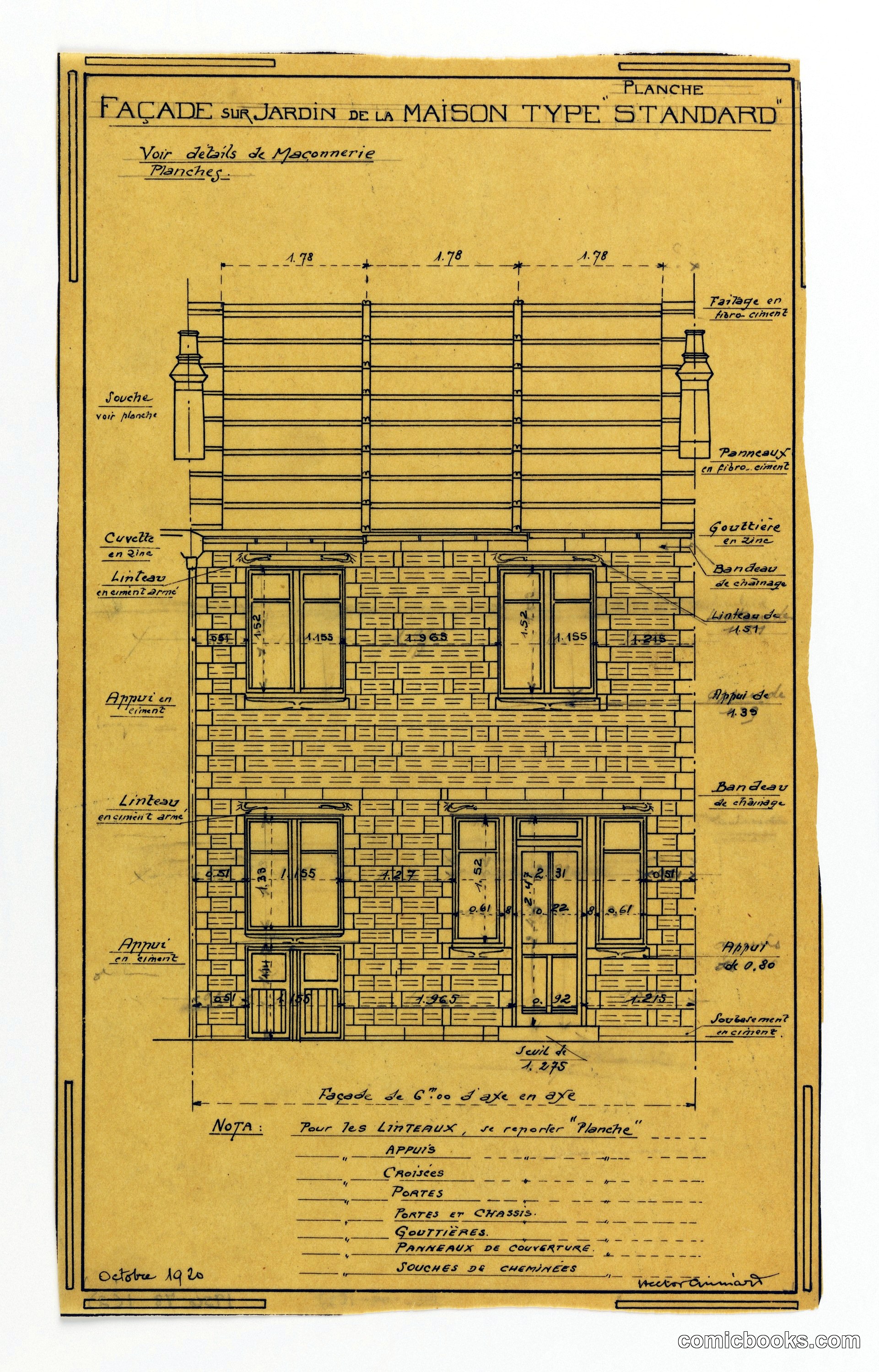 Design for a Standard House: Garden Facade