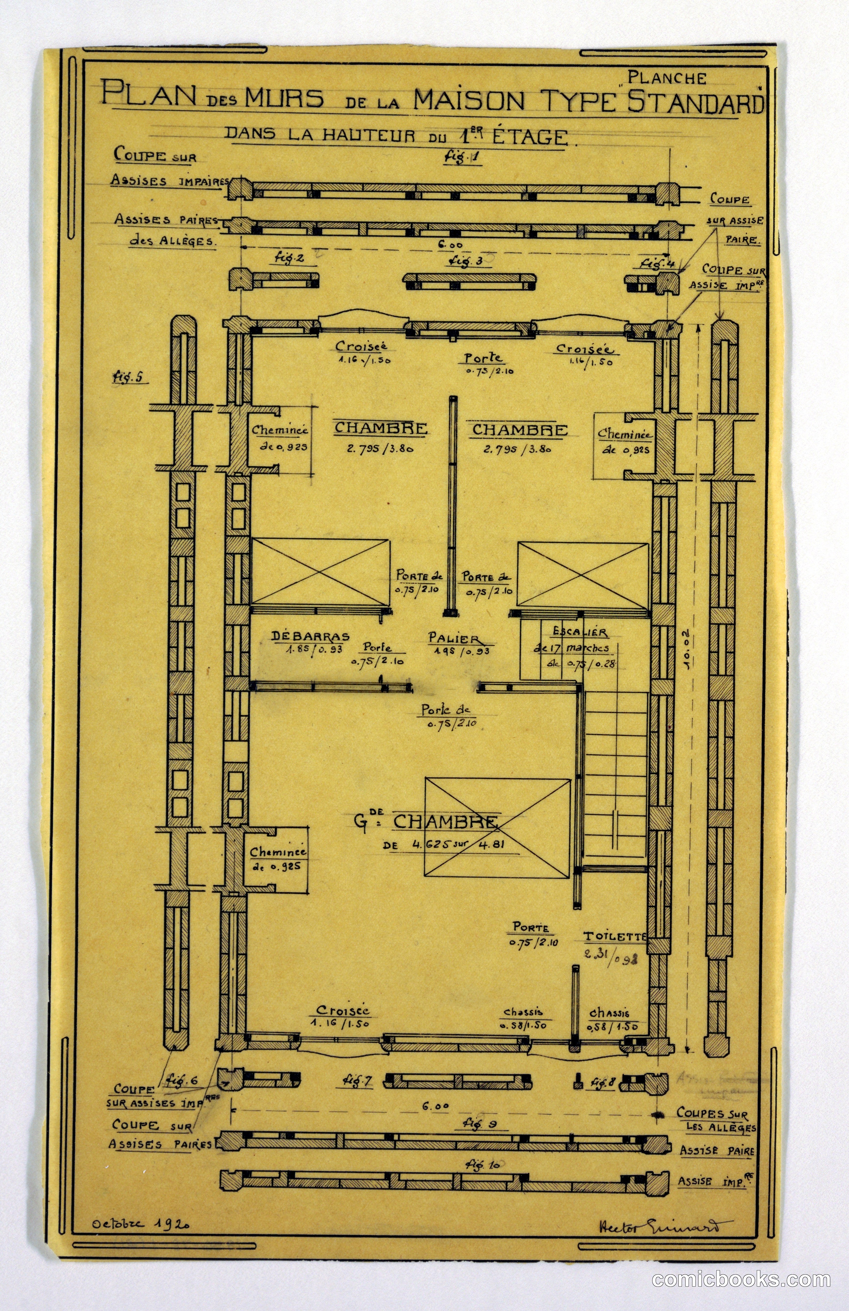 Plate Illustrating Standard House Wall Plan