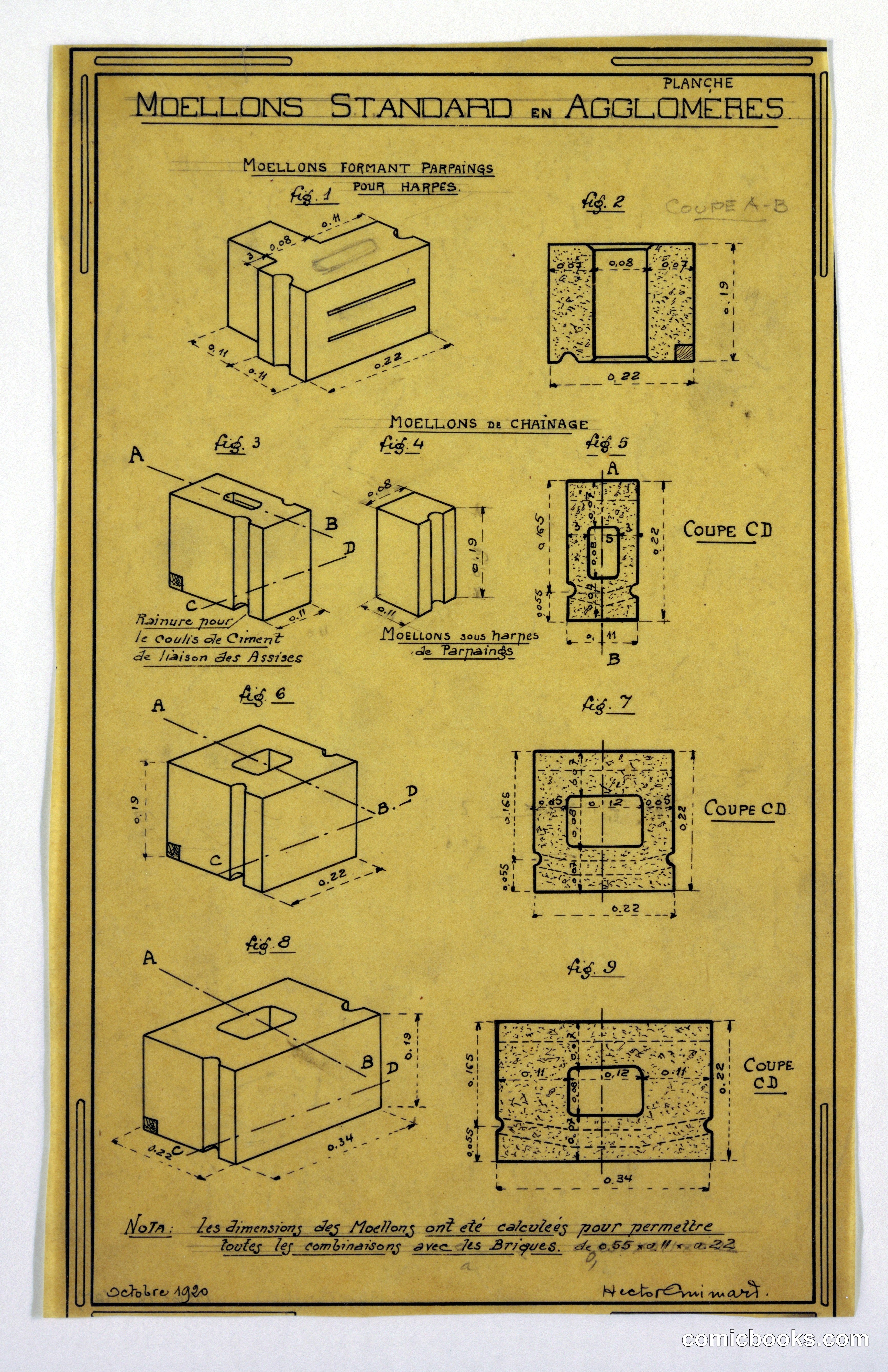 Standard Rubble Concrete Blocks (Moellons Standard en Agglomérés)