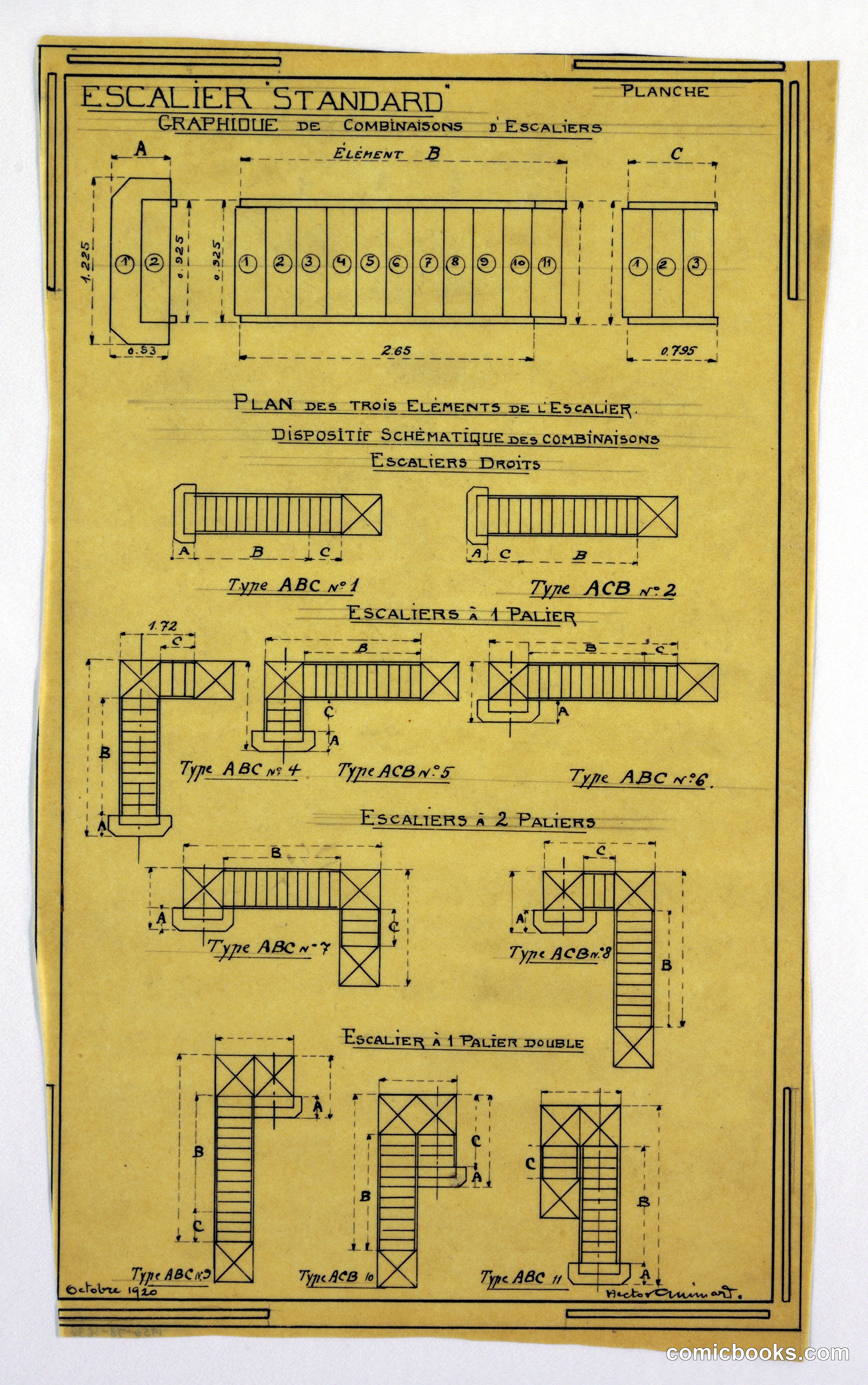 Staircase Construction Diagrams: Escalier Standard