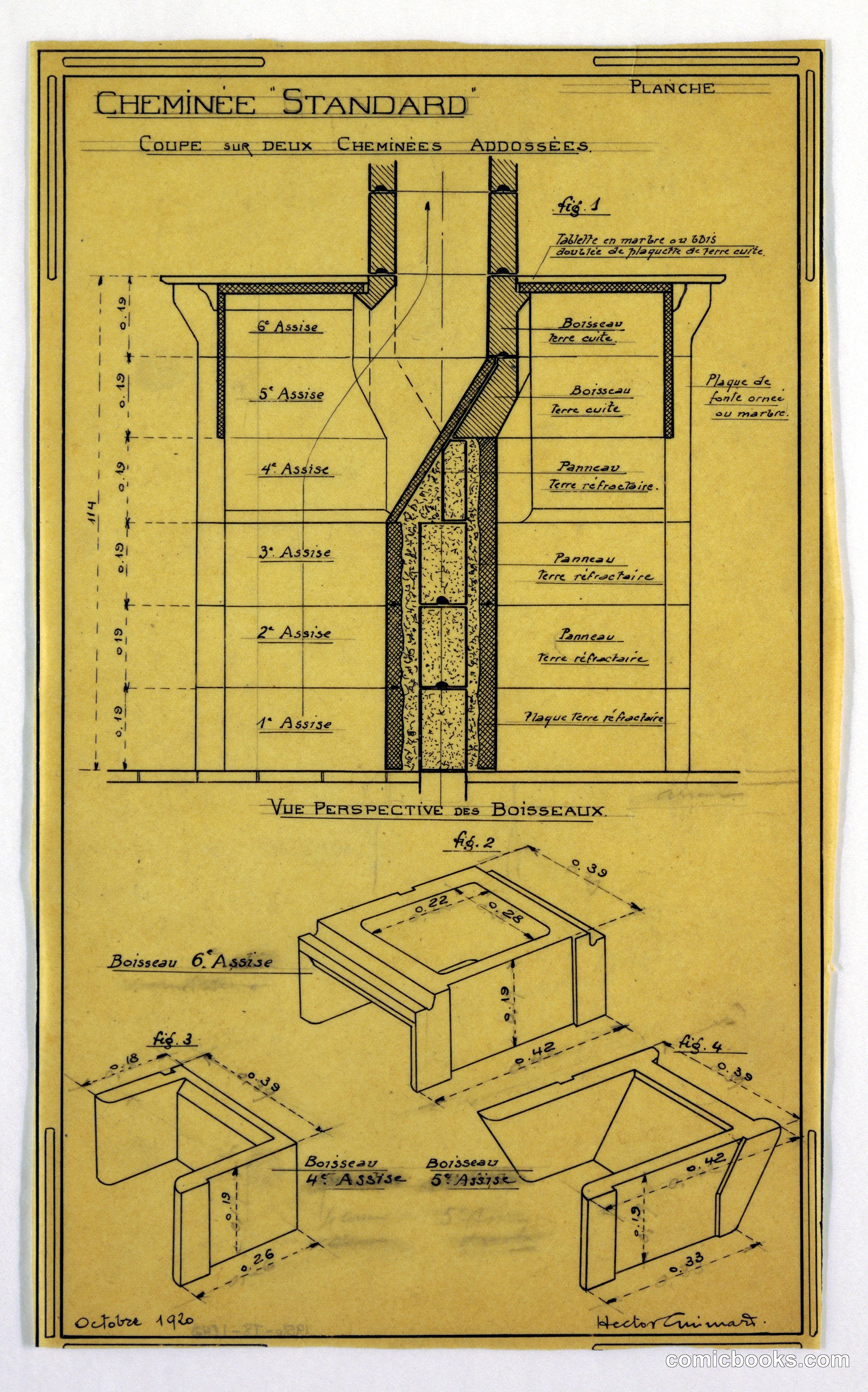 Design for a Mass-Operational House: Cross Section of Chimneys