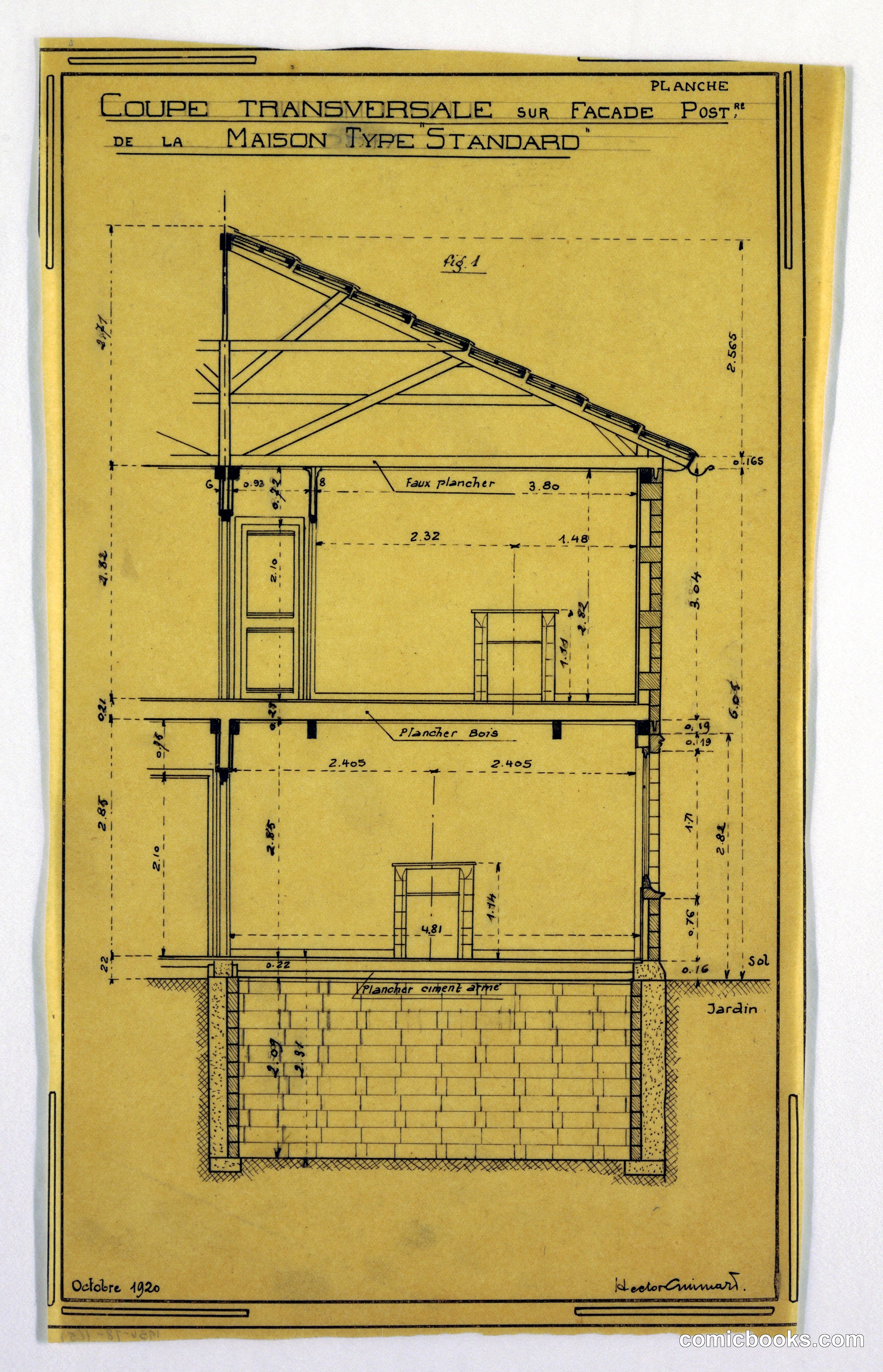 Cross-Section of Standard House Rear Façade