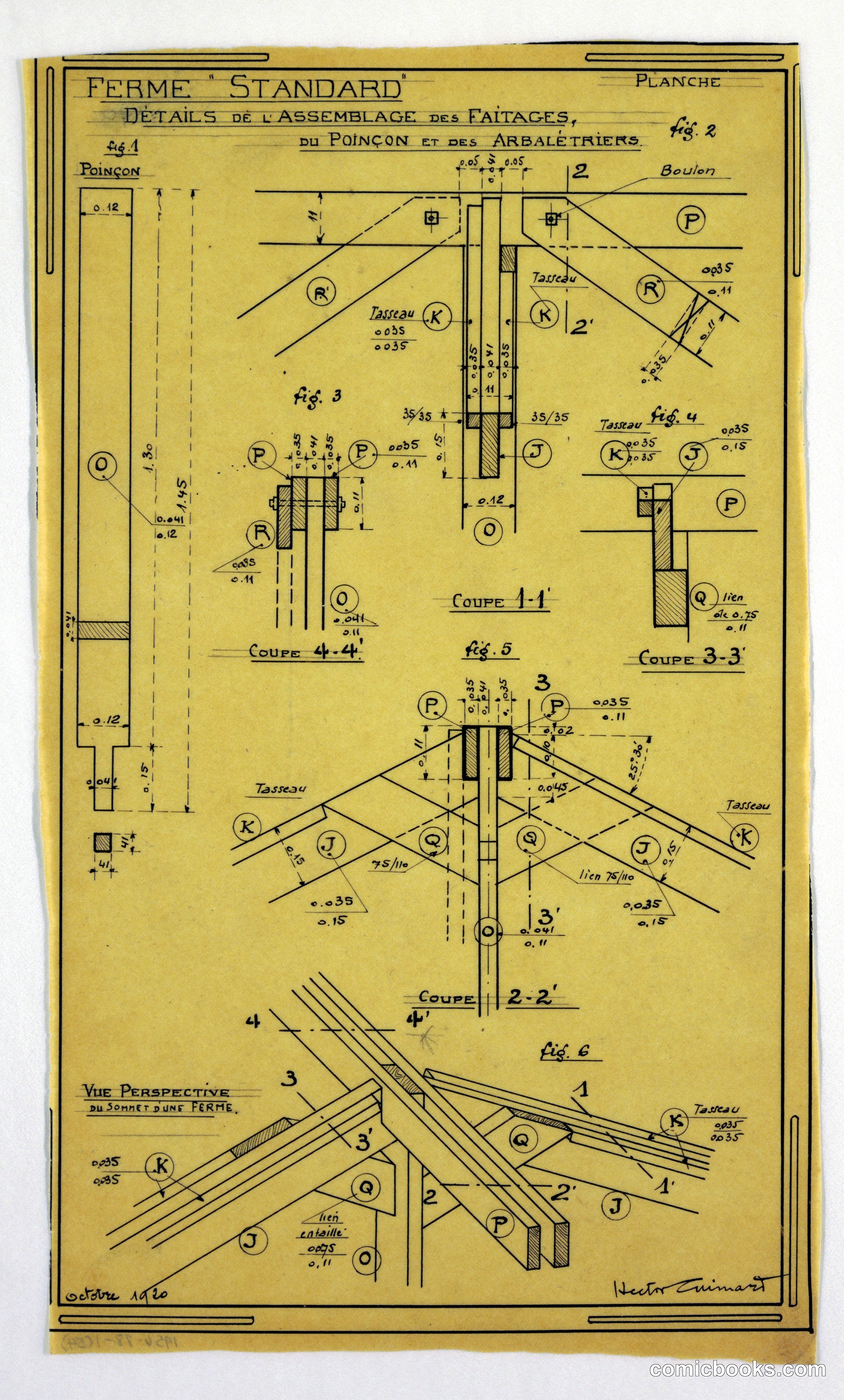 Ferme Standard: Assembly Details for Roof and Beam Construction