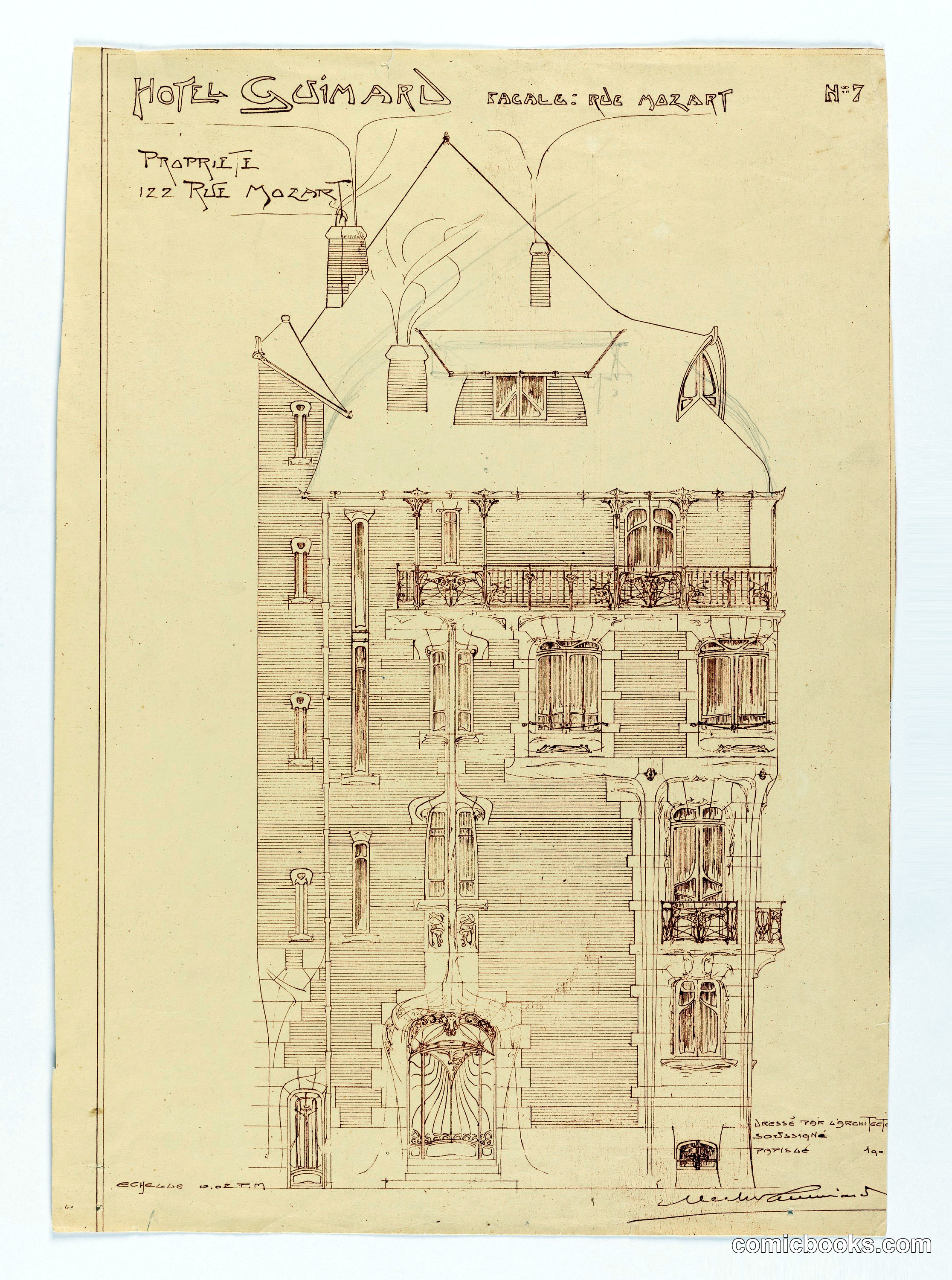 Facade Elevation, Hotel Guimard
