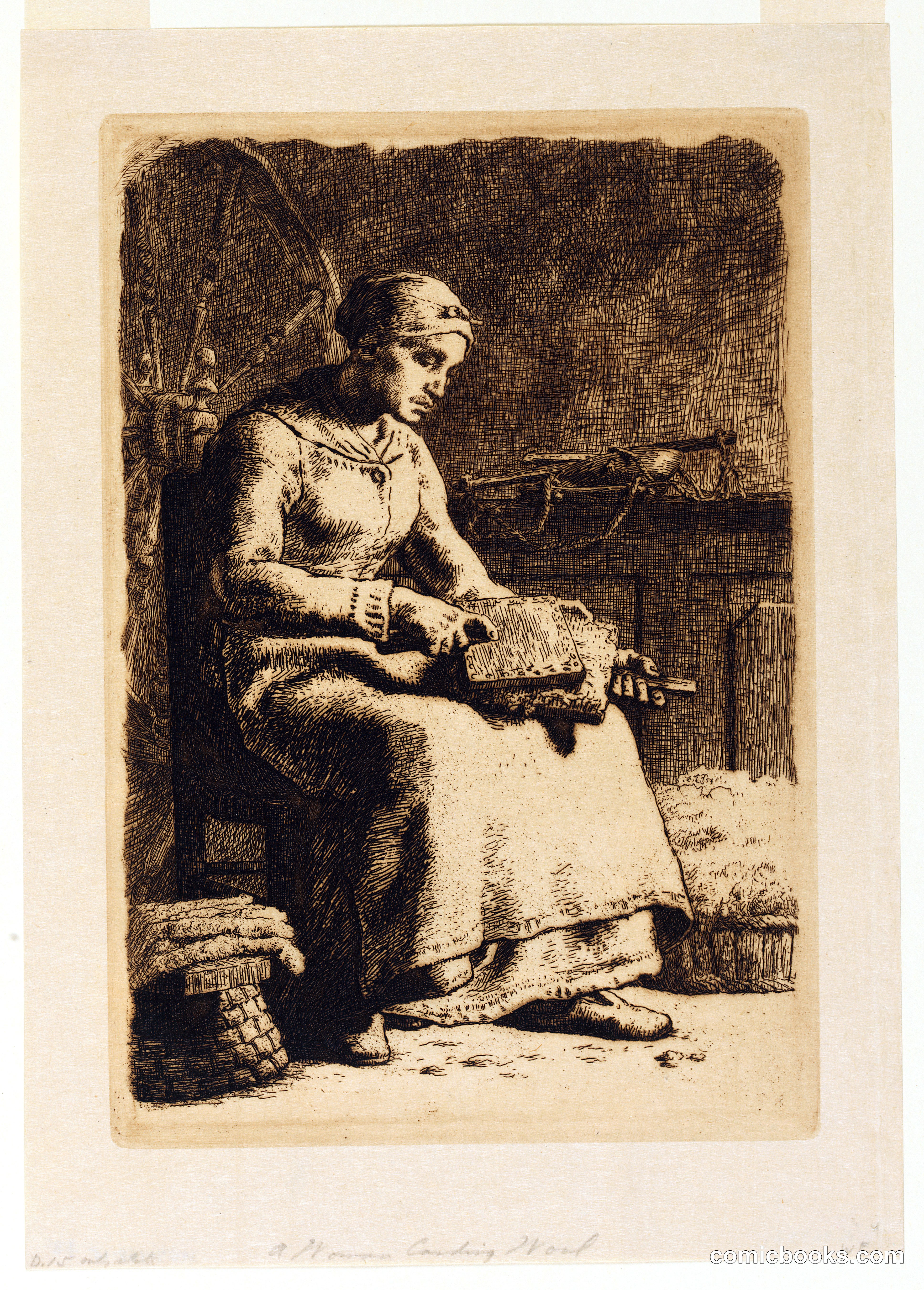 La Cardeuse (The Wool Carder)