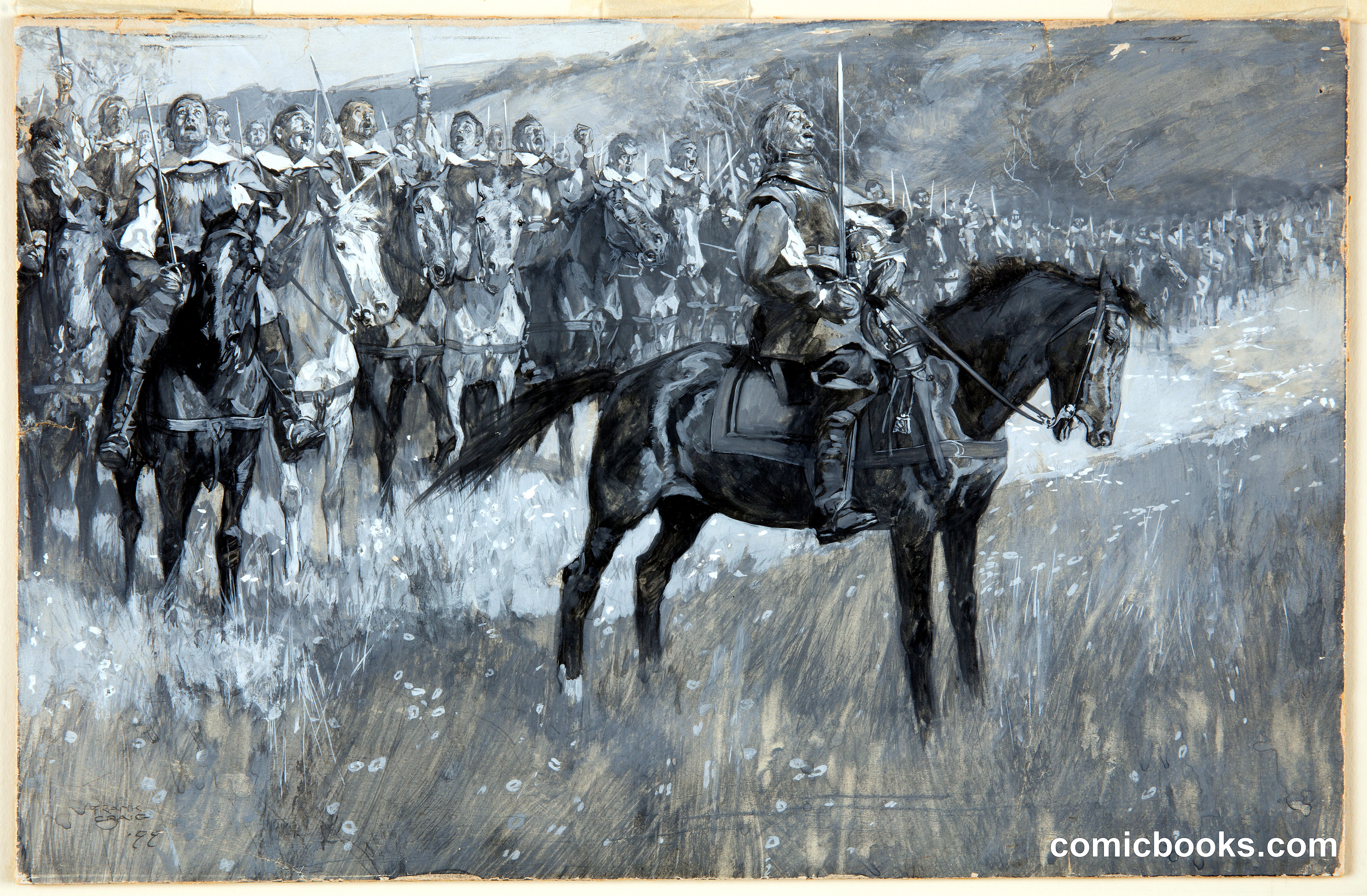 Cromwell and His Men Singing the 117th Psalm at the Battle of Dunbar