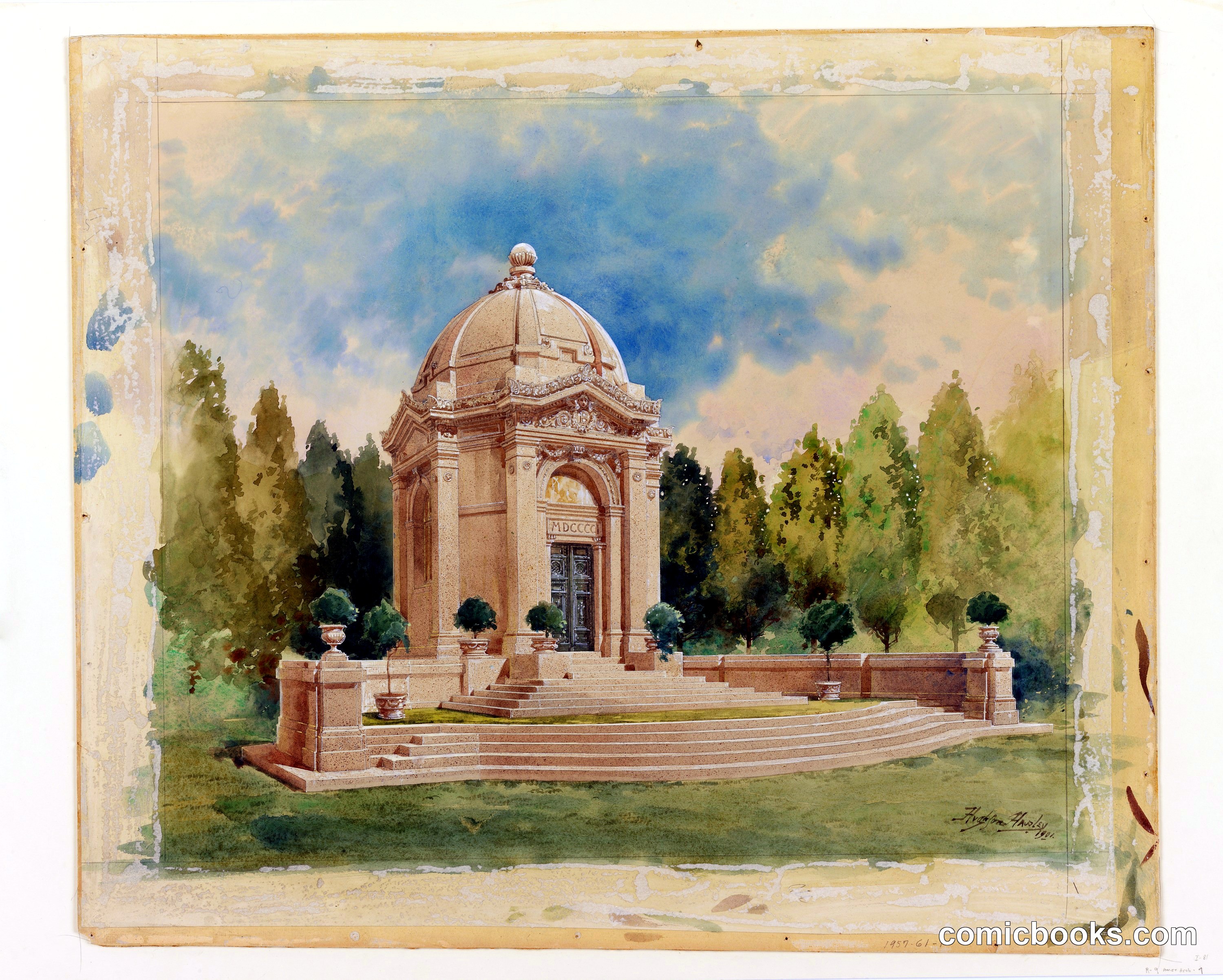 Rendering for Bliss Family Mausoleum